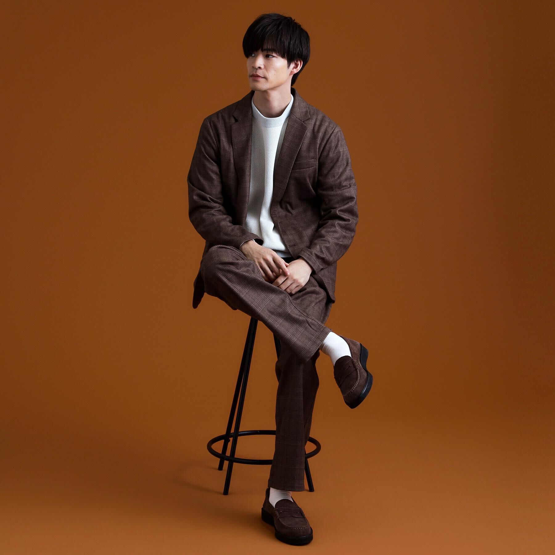 THE SHOP TK「ホームスパンジャージジャケット【セットアップ可/洗濯機OK】」|テーラードジャケット|