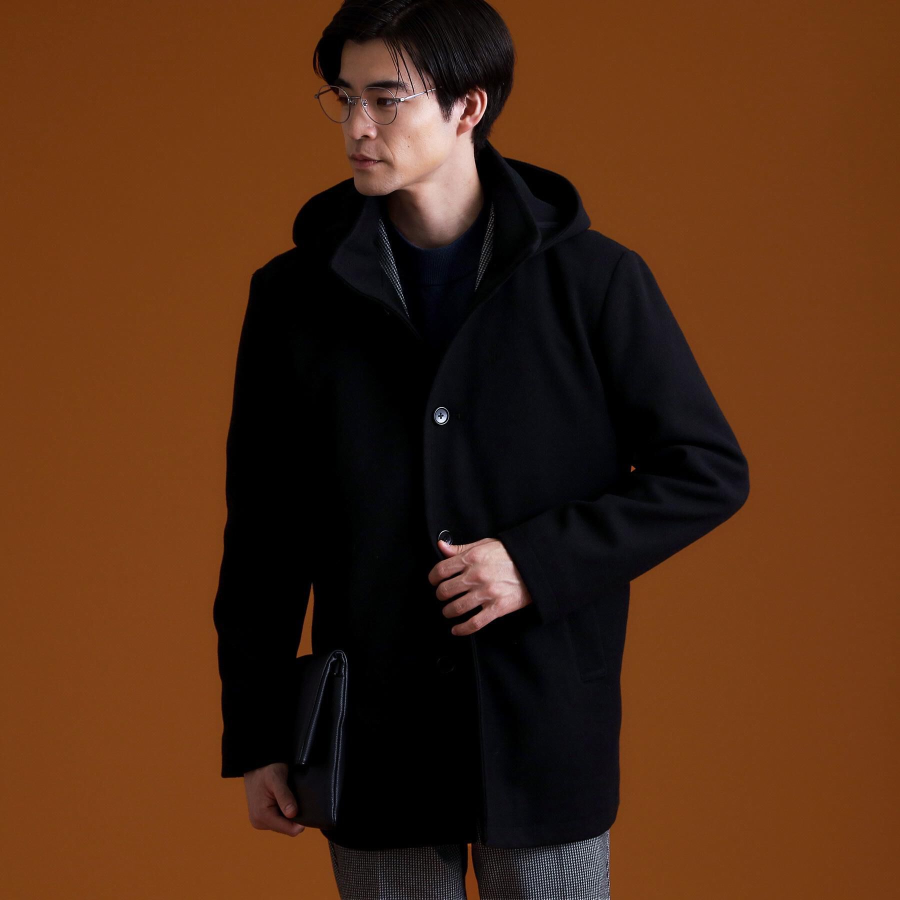 THE SHOP TK「ON/OFF対応 ウーリック スタンド メルトンコート　【洗濯機OK/フード取外し可】」|その他|