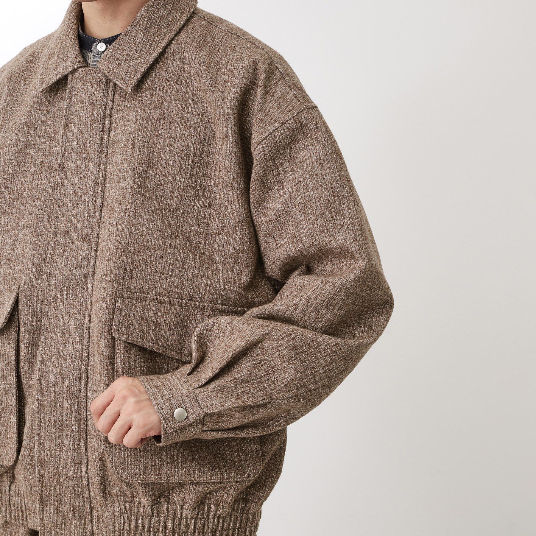 THE SHOP TK「ツイードフライトビッグブルゾン 【洗濯機OK／セットアップ可】」|ブルゾン・スタジャン|