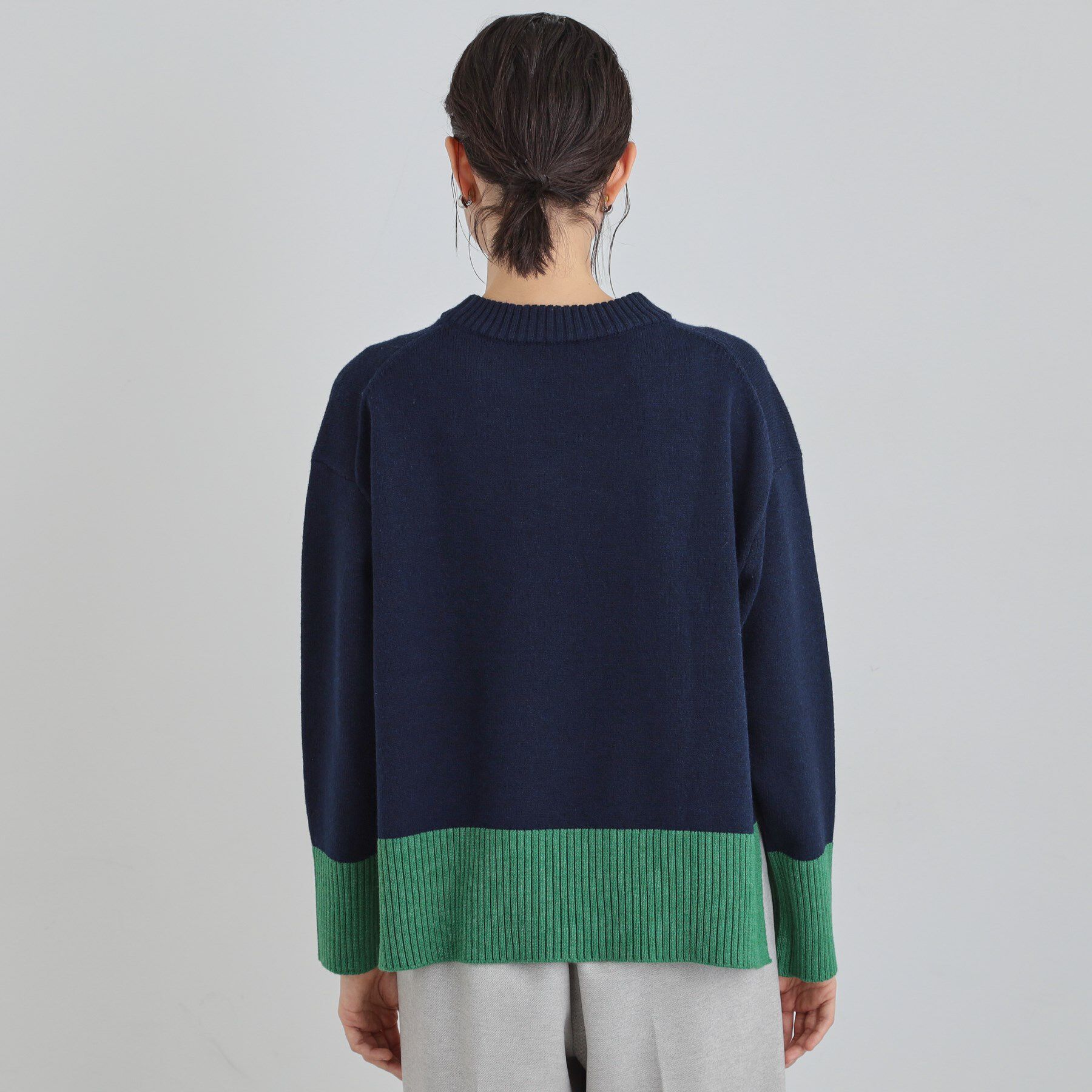 THE SHOP TK「インしないで着られる カラーブロックニット」|ニット・セーター|
