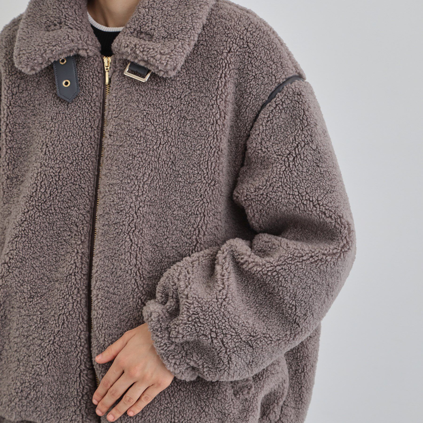 THE SHOP TK「マシュマロタッチ ボアボンバージャケット」|ブルゾン・スタジャン|