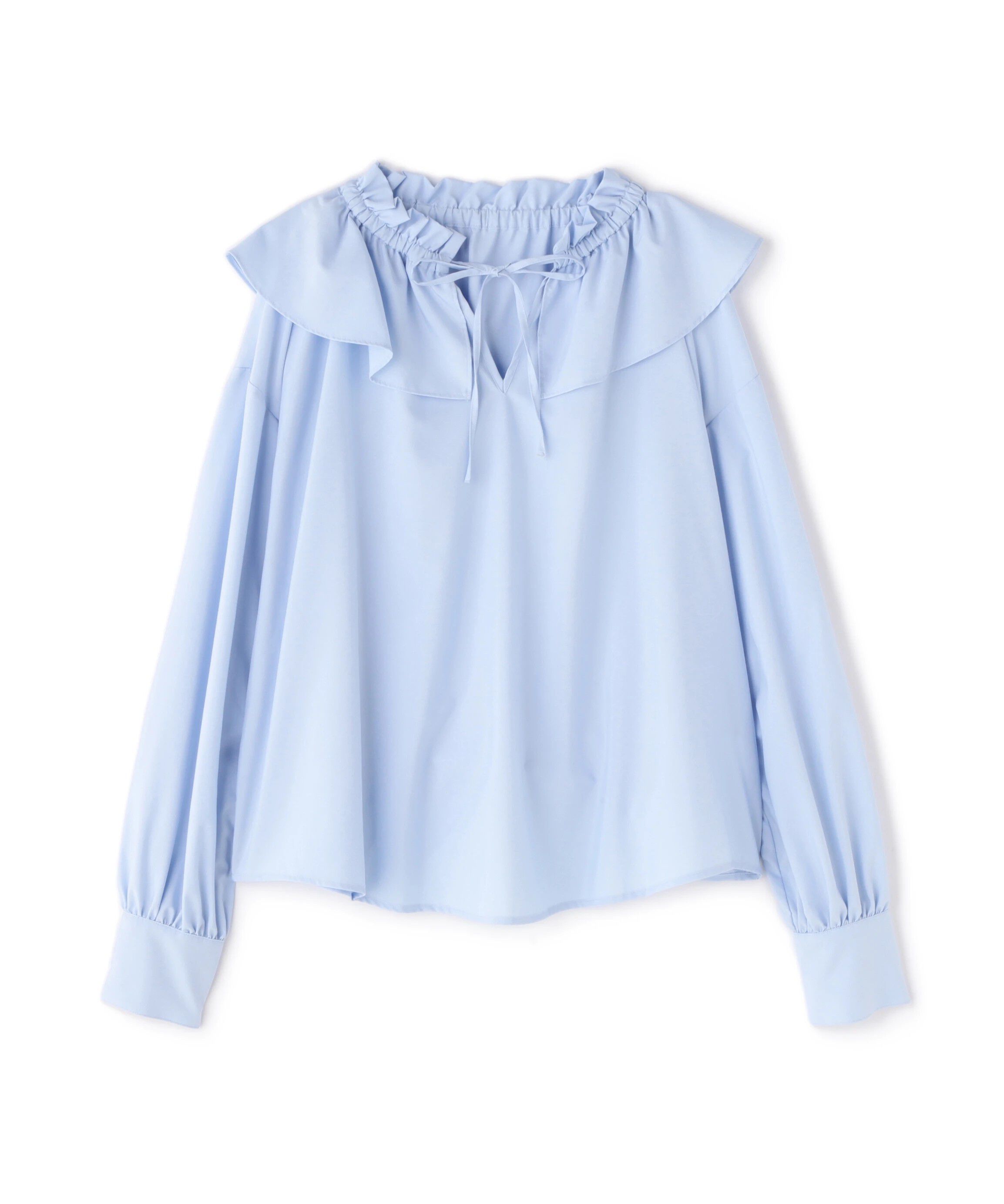  「ダブルフリルネックブラウス」|シャツ・ブラウス|
