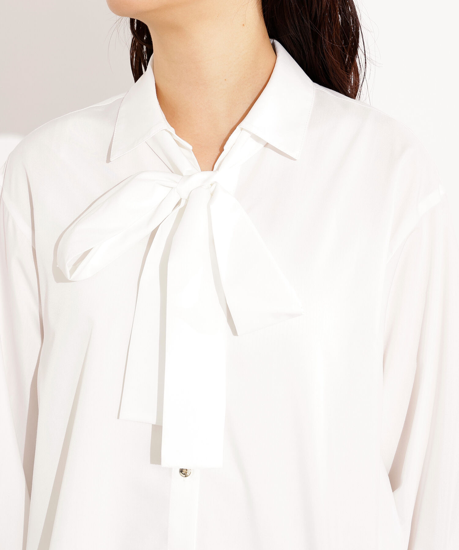  「ゴールドボタン2wayリボンブラウス」|シャツ・ブラウス|