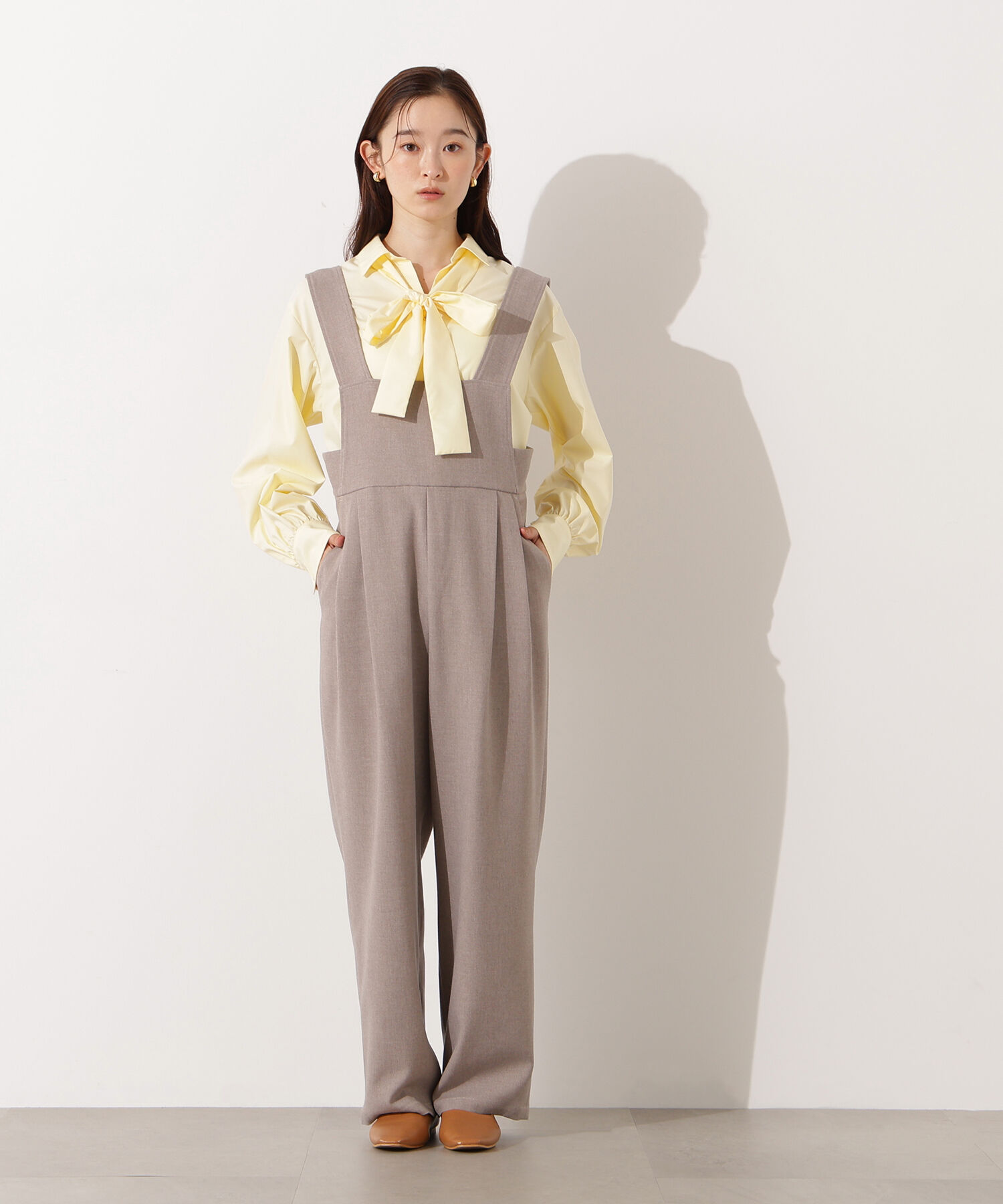  「ゴールドボタン2wayリボンブラウス」|シャツ・ブラウス|