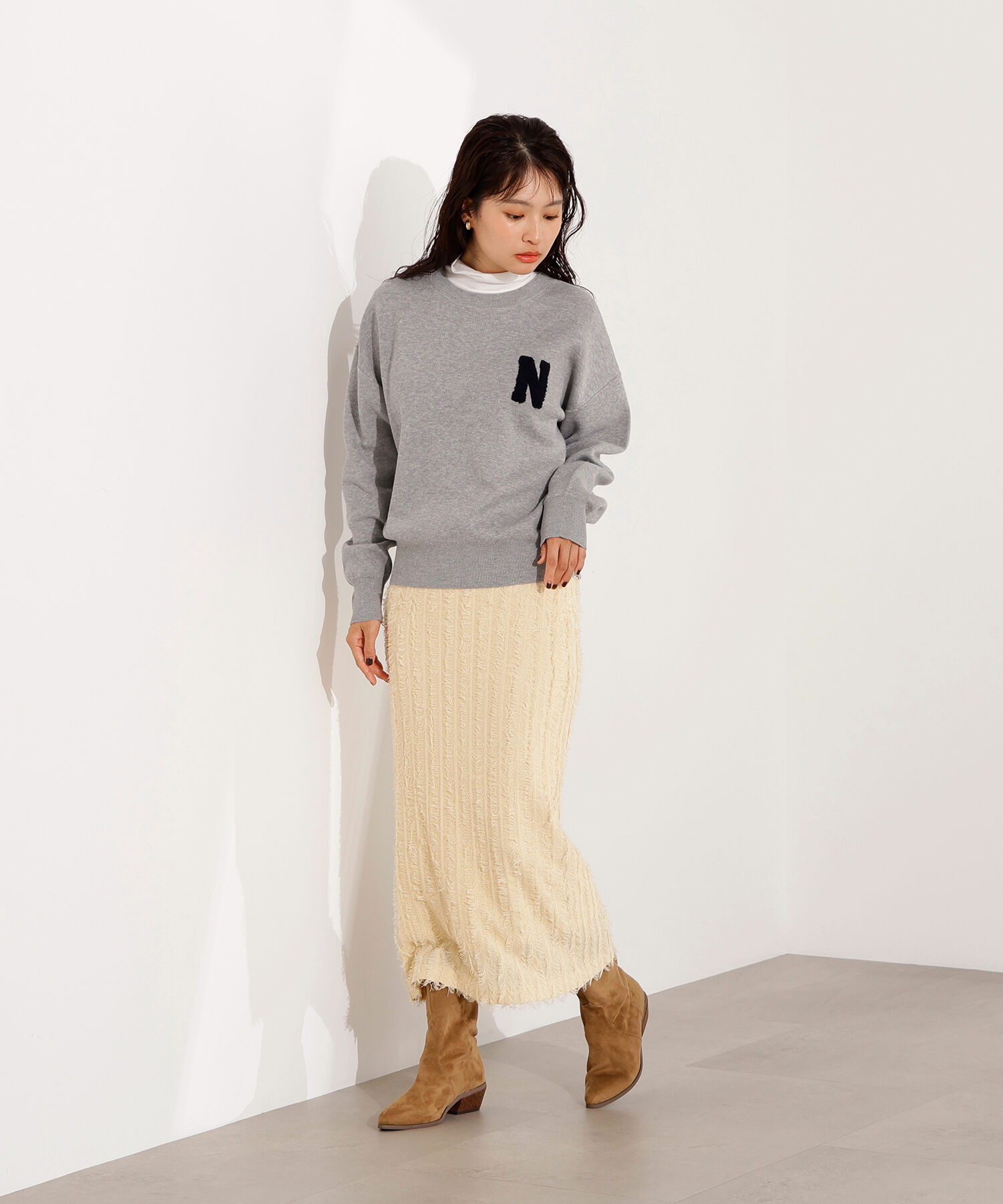  「スウェットライクロゴニット」|ニット・セーター|