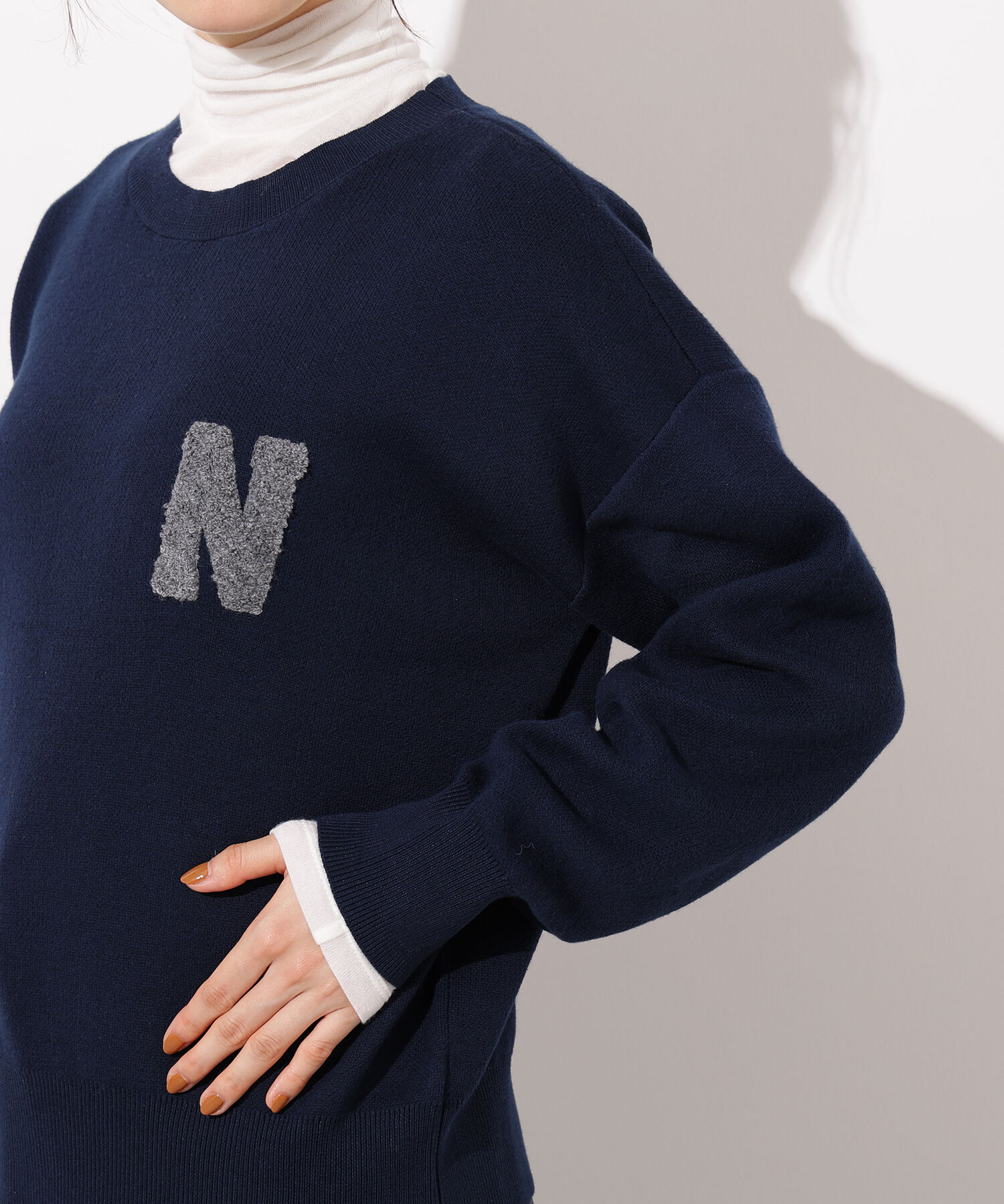  「スウェットライクロゴニット」|ニット・セーター|