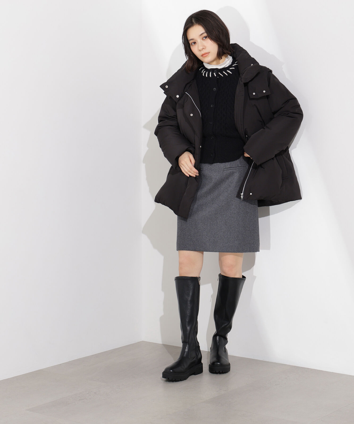  「フーデットミドルダウン」|ブルゾン・スタジャン|