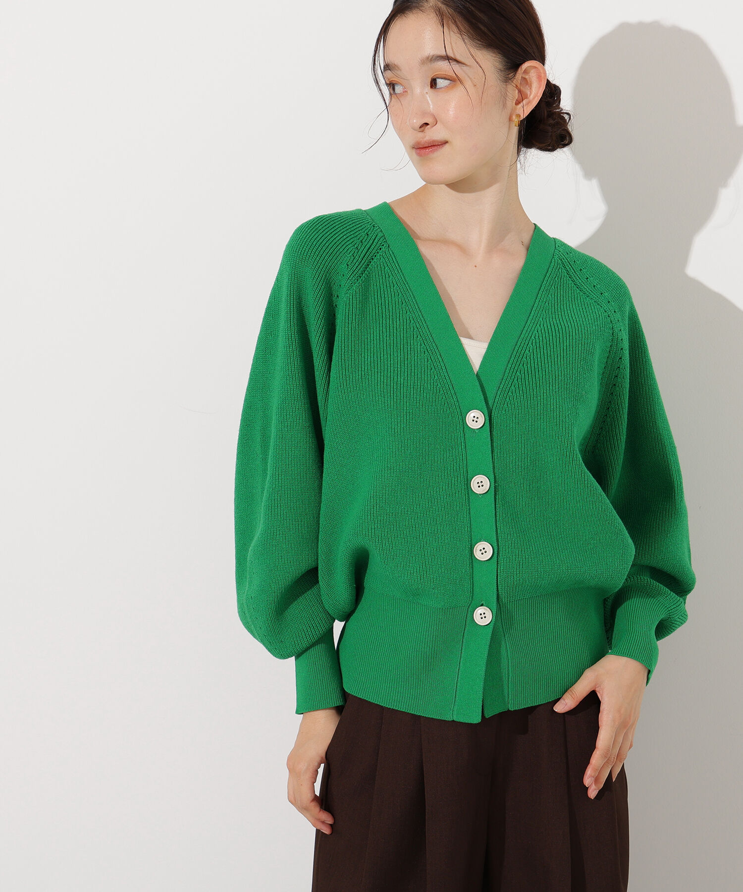  「Vネックフォルムカーディガン」|ニット・セーター|