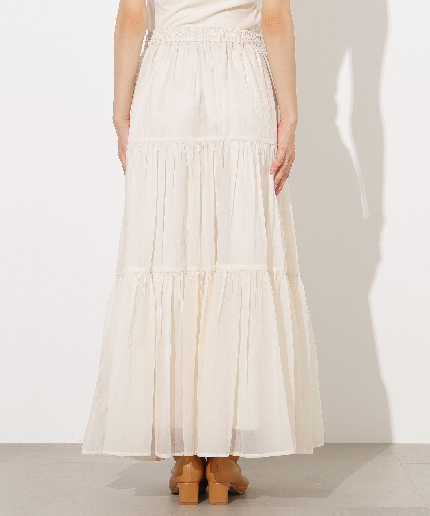  「オーガンジーティアードスカート」|スカート|