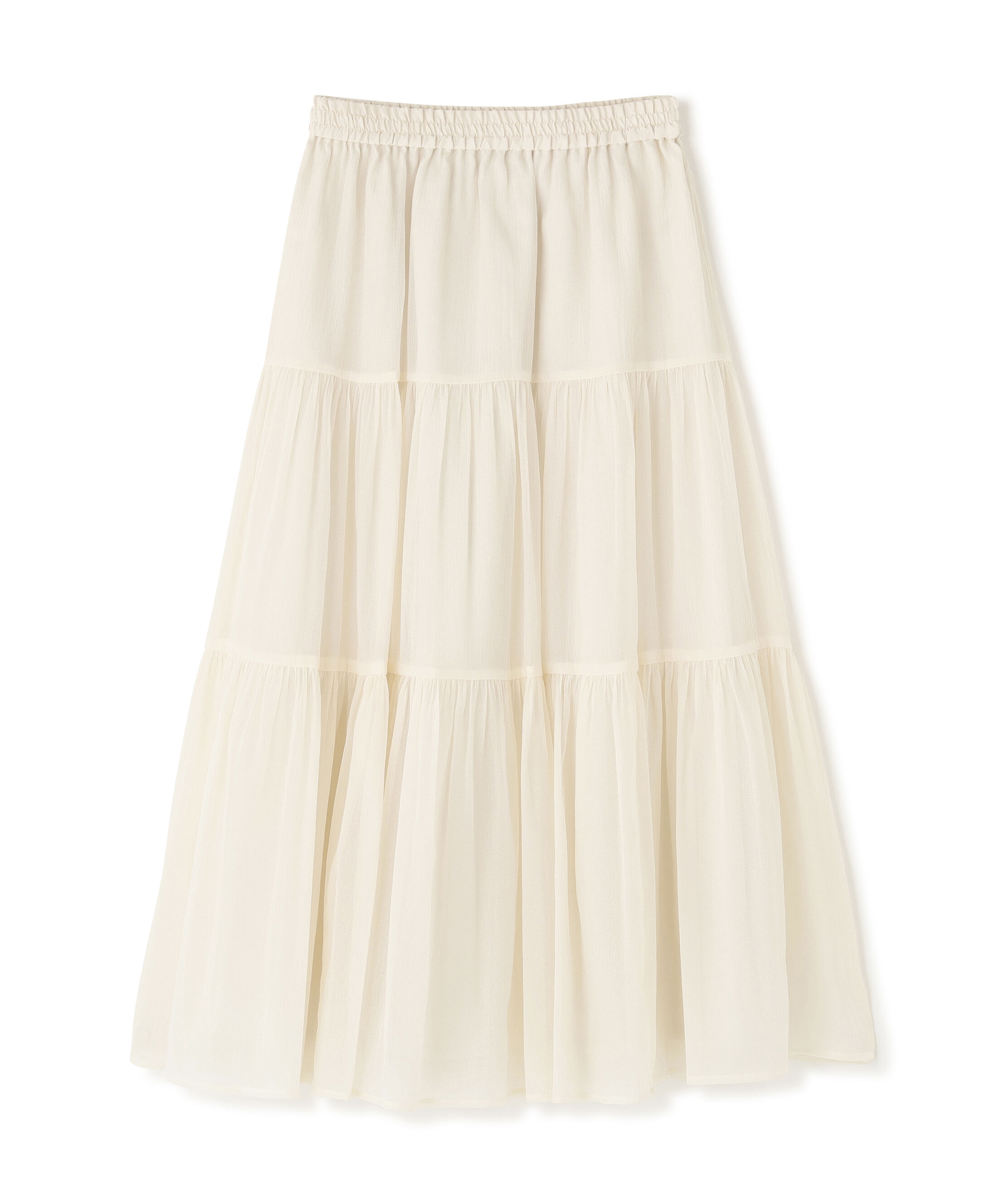  「オーガンジーティアードスカート」|スカート|