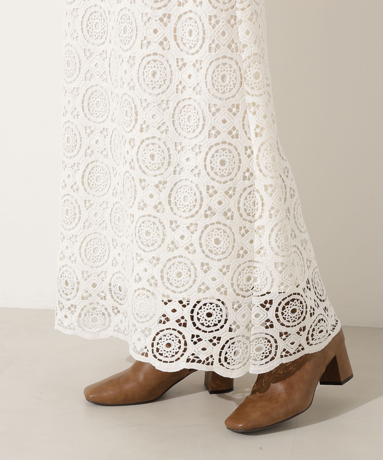  「ヴィンテージライクレーススカート」|スカート|