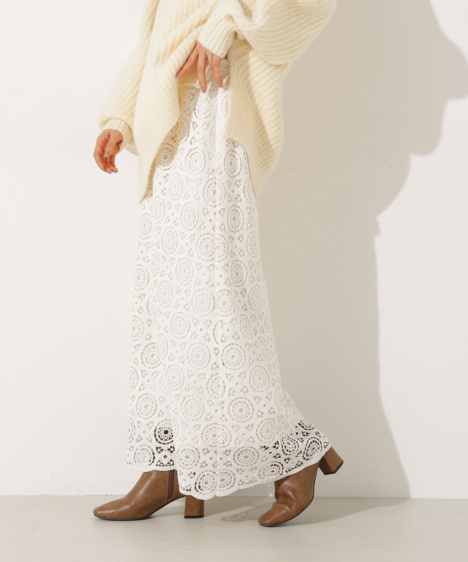  「ヴィンテージライクレーススカート」|スカート|