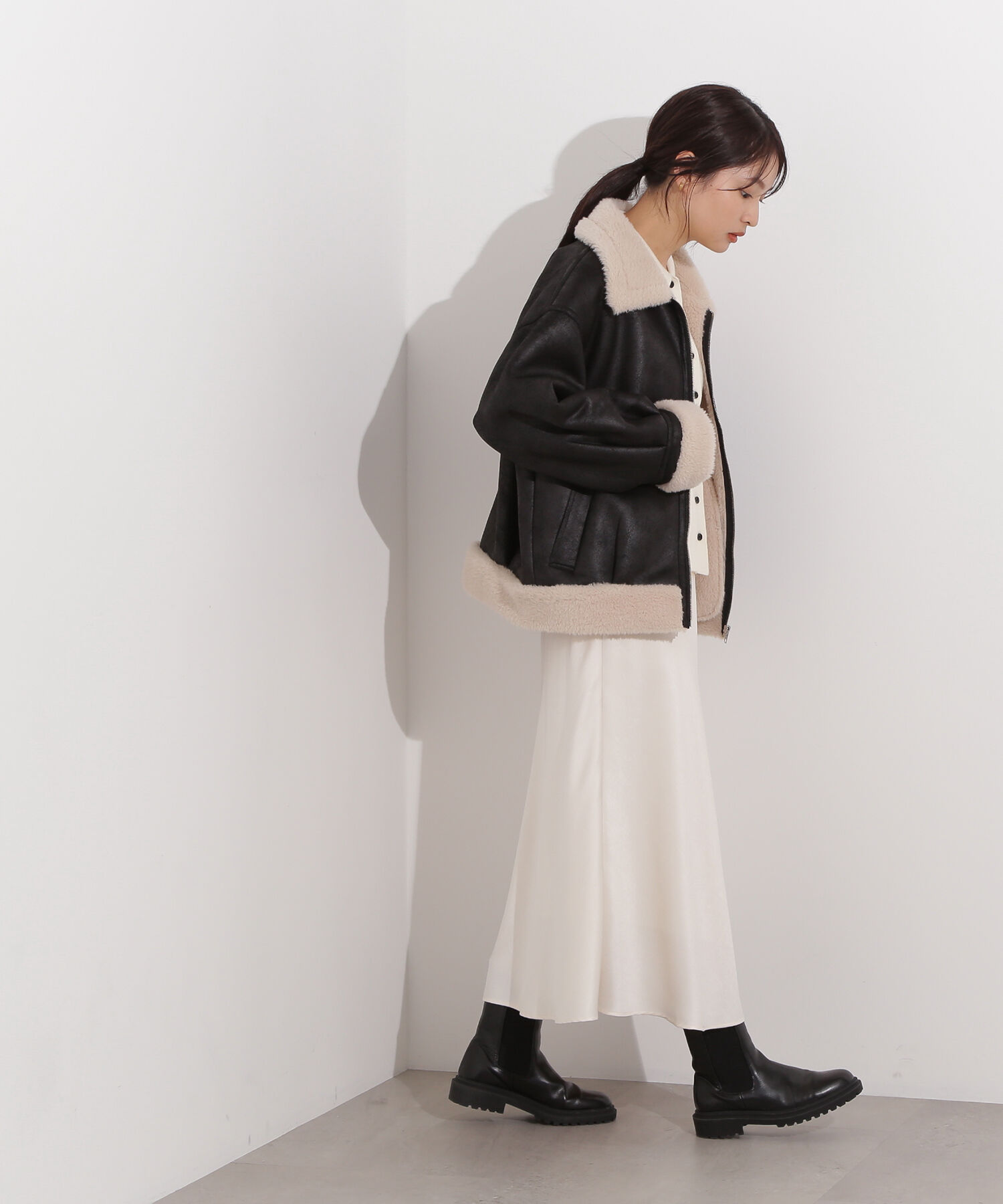  「フェイクムートンボアブルゾン」|ブルゾン・スタジャン|