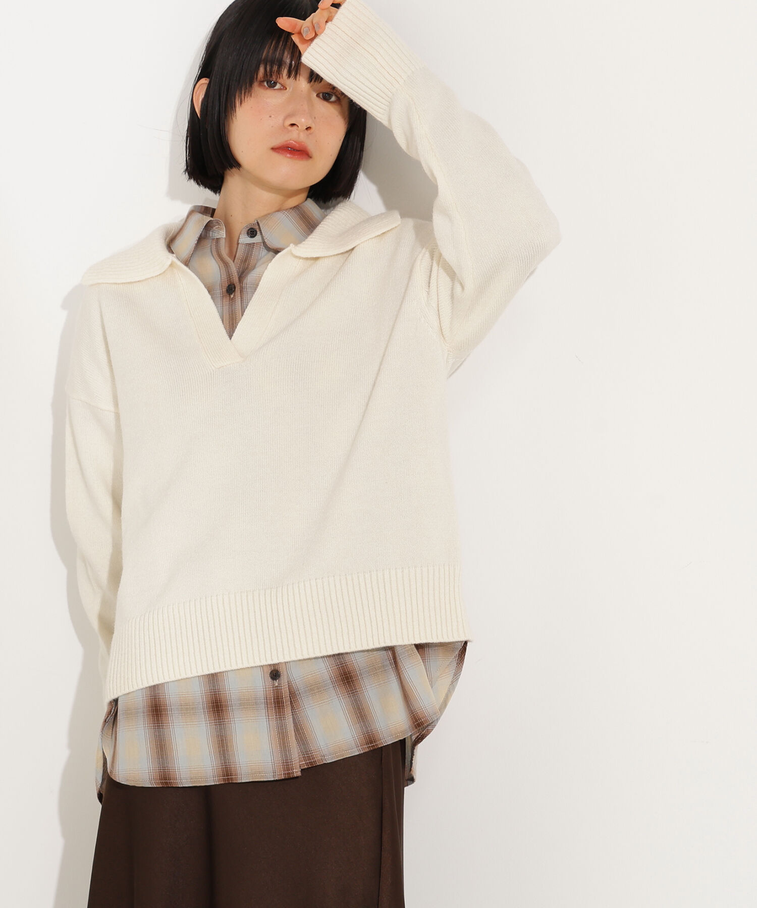  「開襟ボクシーニット」|ニット・セーター|