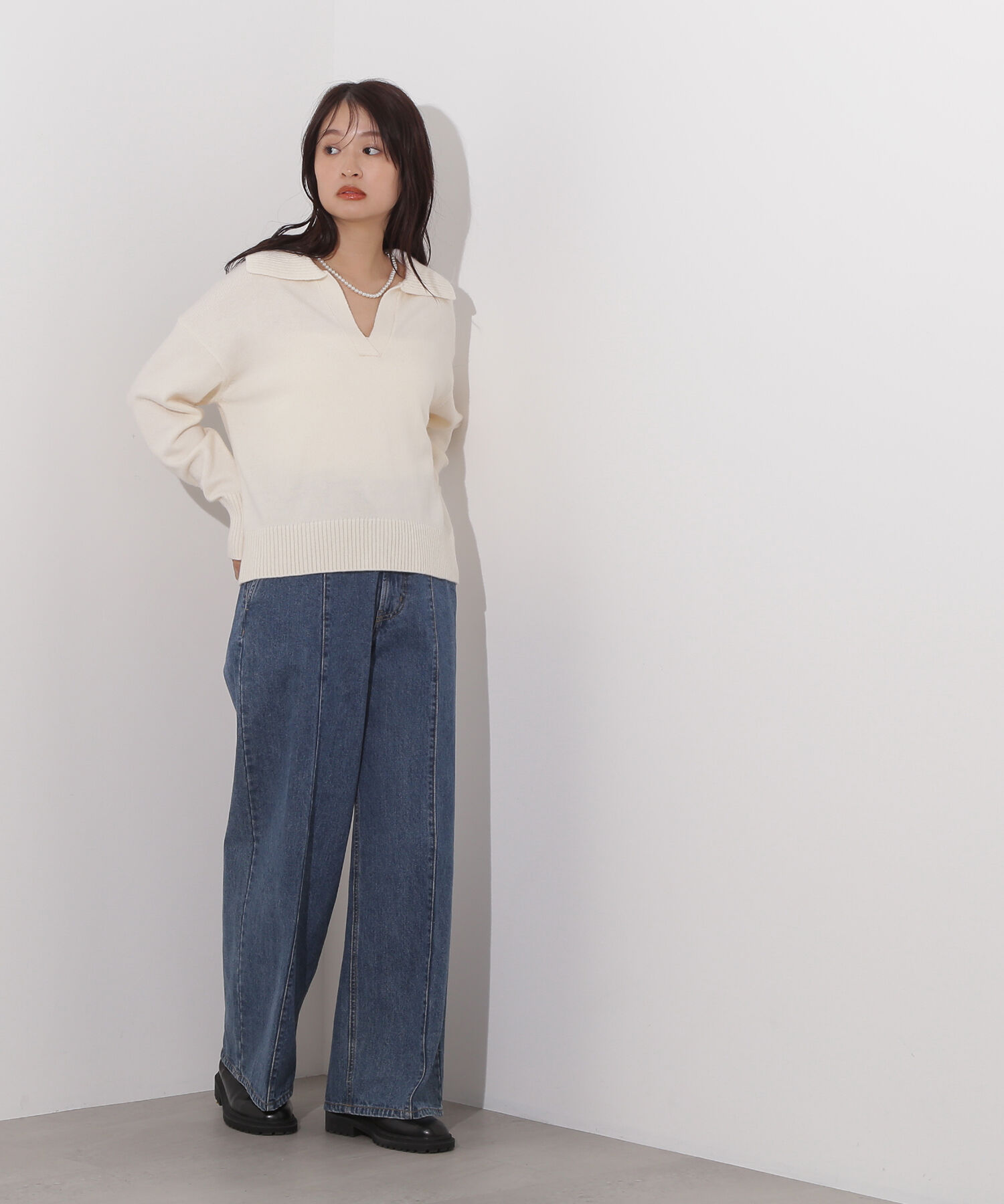  「開襟ボクシーニット」|ニット・セーター|