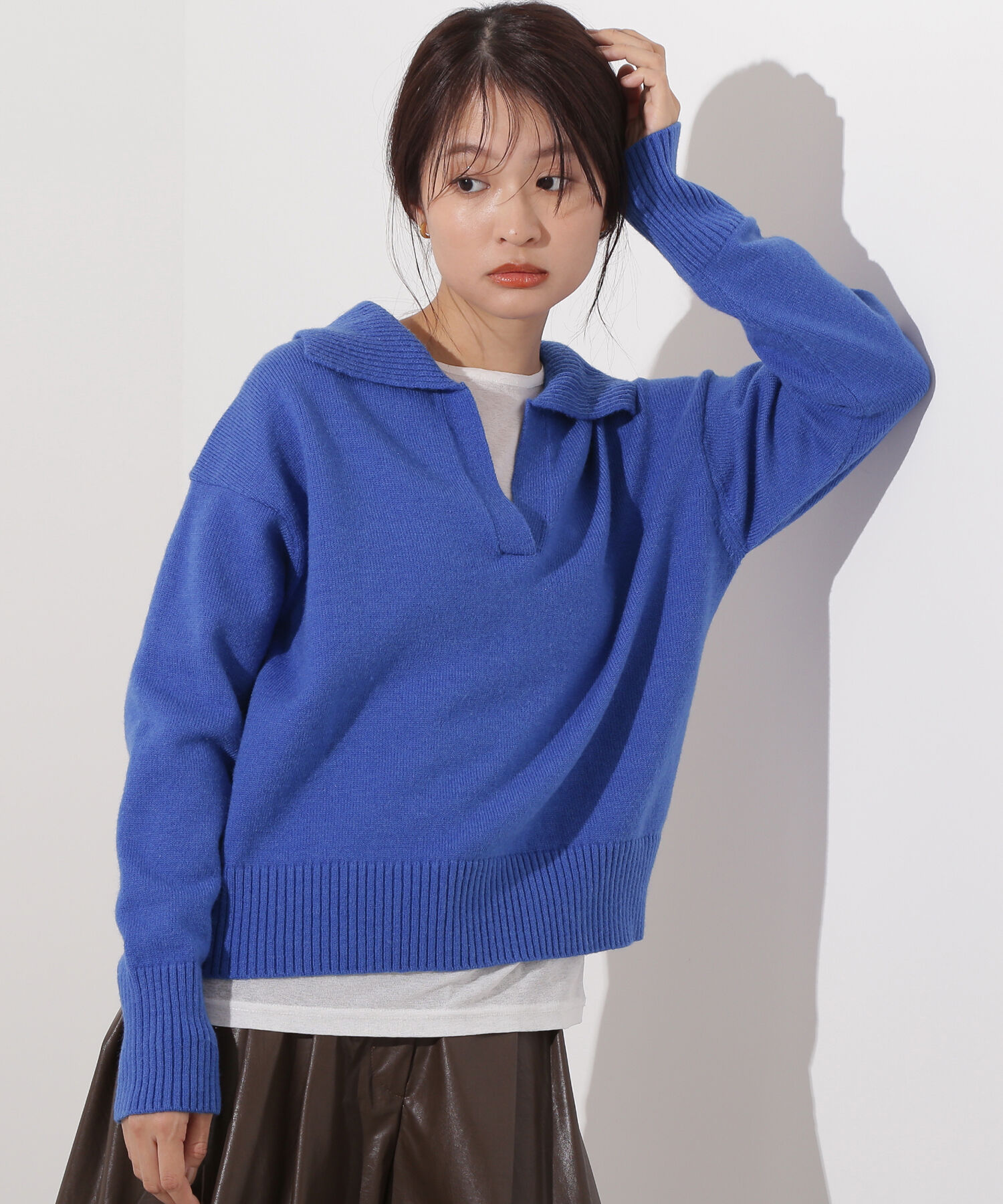  「開襟ボクシーニット」|ニット・セーター|