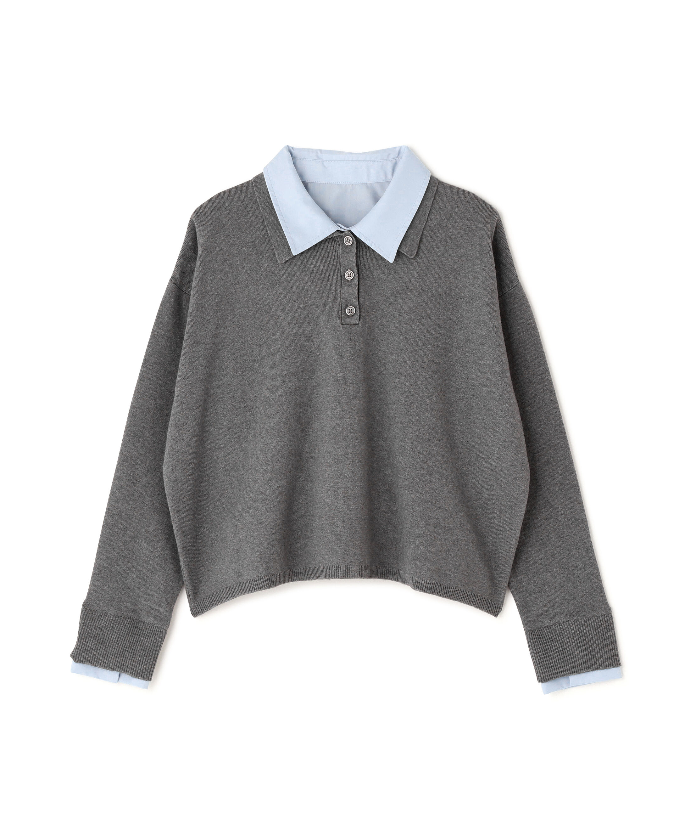  「シャツレイヤードニット」|ニット・セーター|