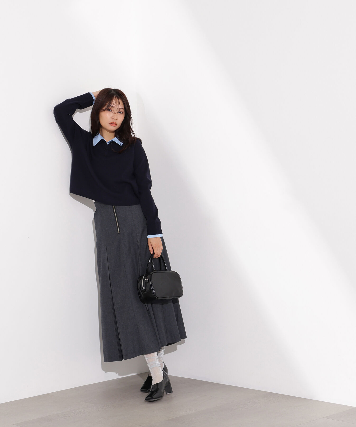  「シャツレイヤードニット」|ニット・セーター|