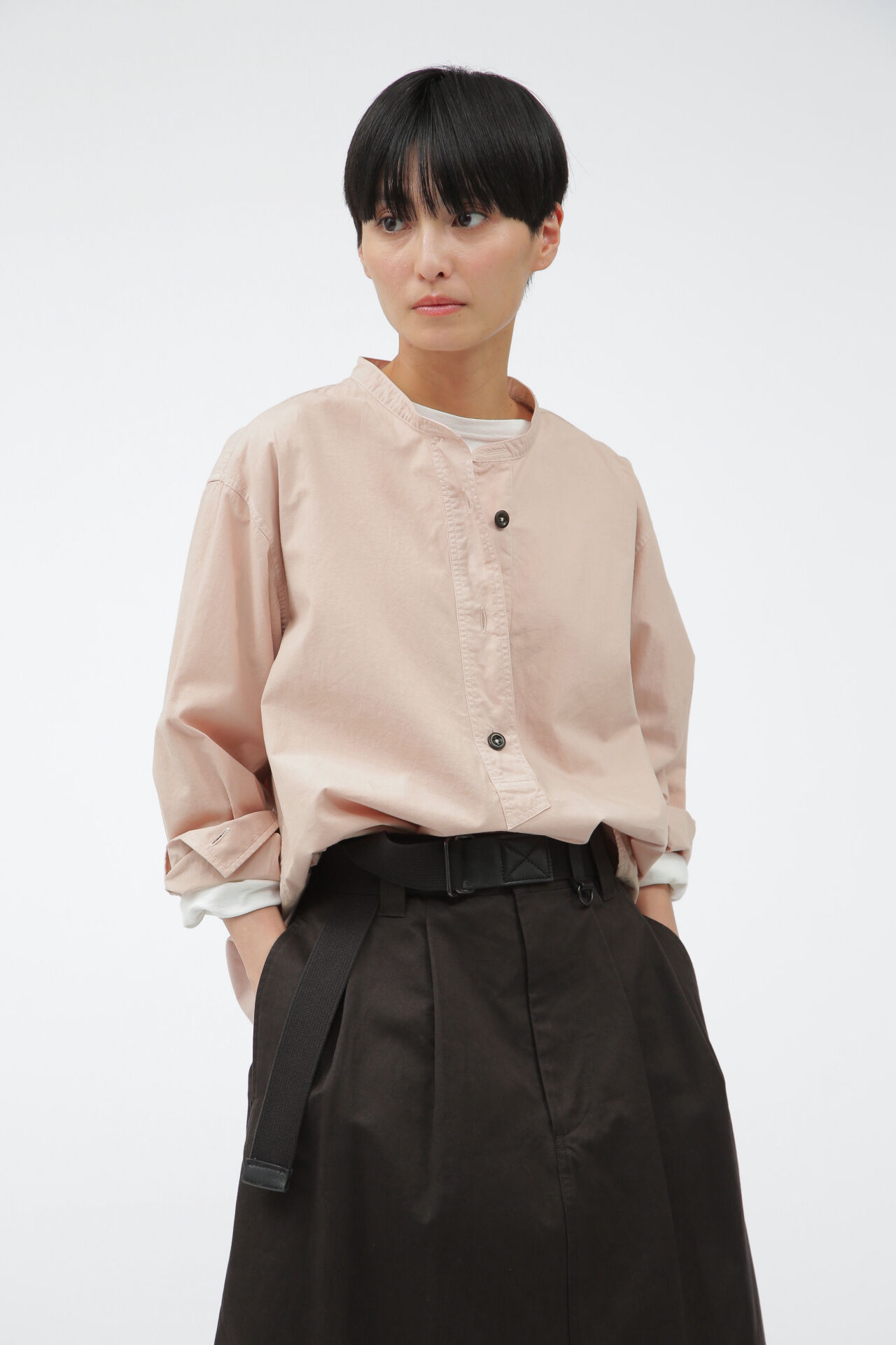MHL.「ORGANIC COTTON SHIRTING」|シャツ・ブラウス|PINK