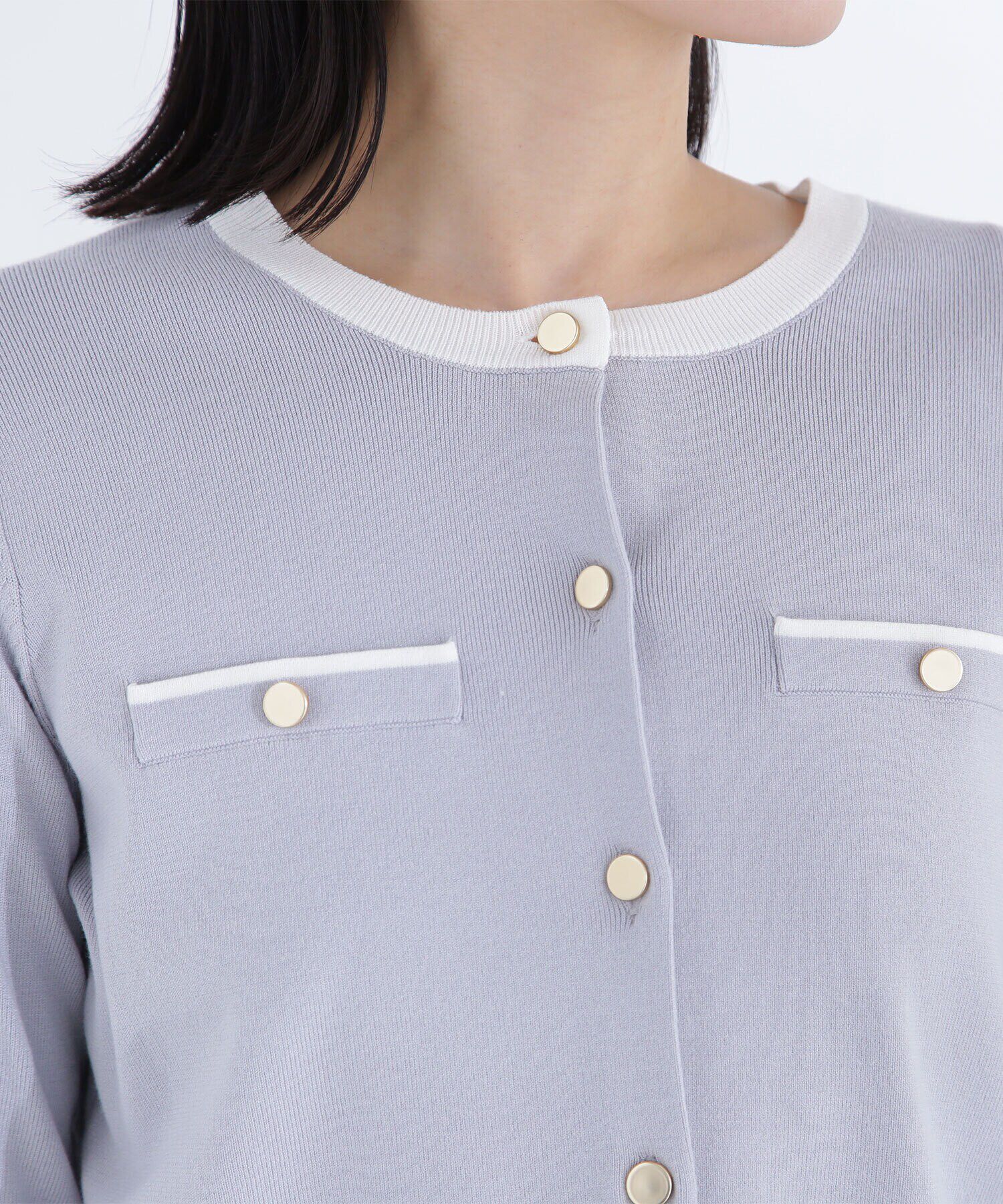  「バイカラーニットアンサンブル」|ニット・セーター|