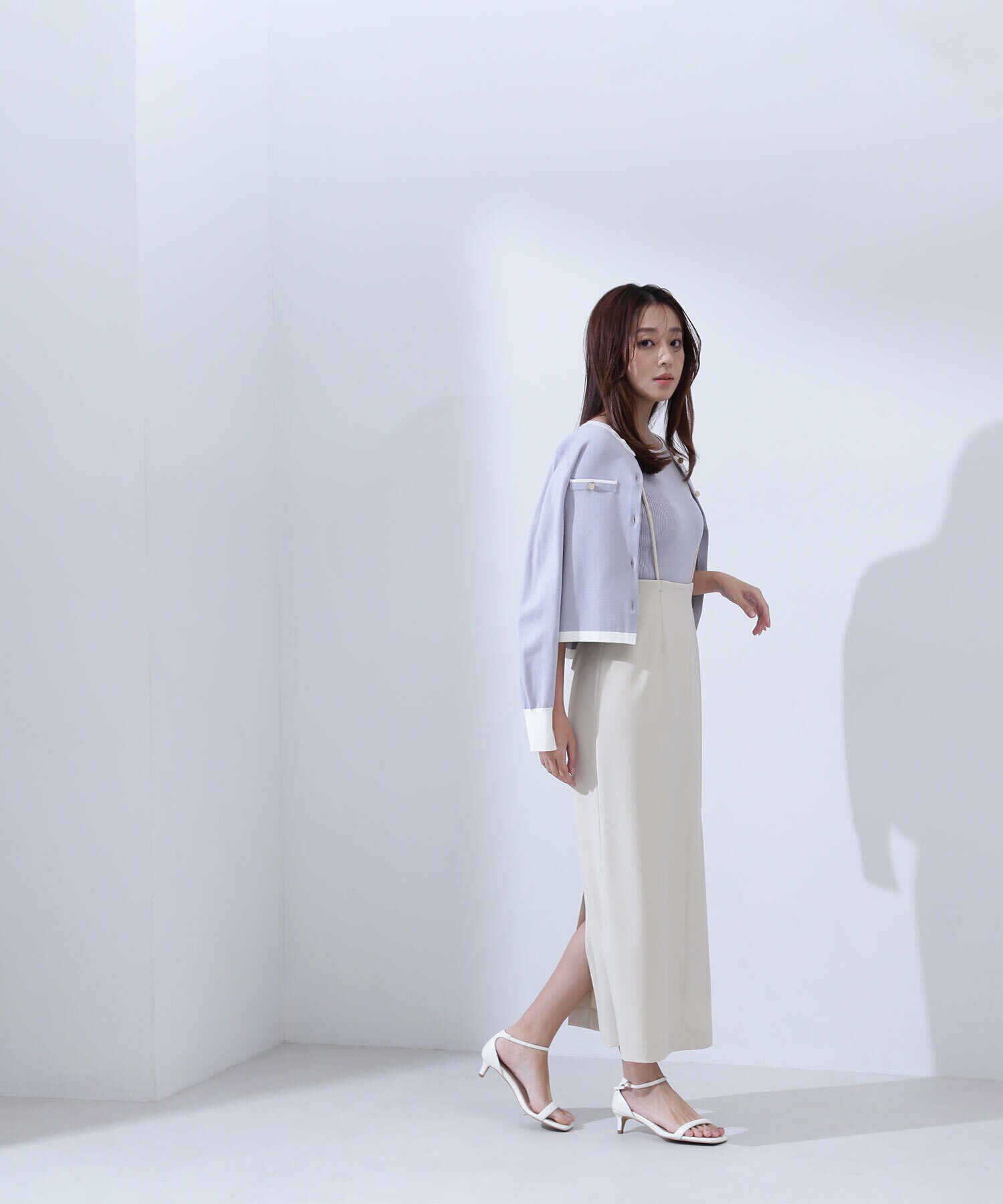  「バイカラーニットアンサンブル」|ニット・セーター|