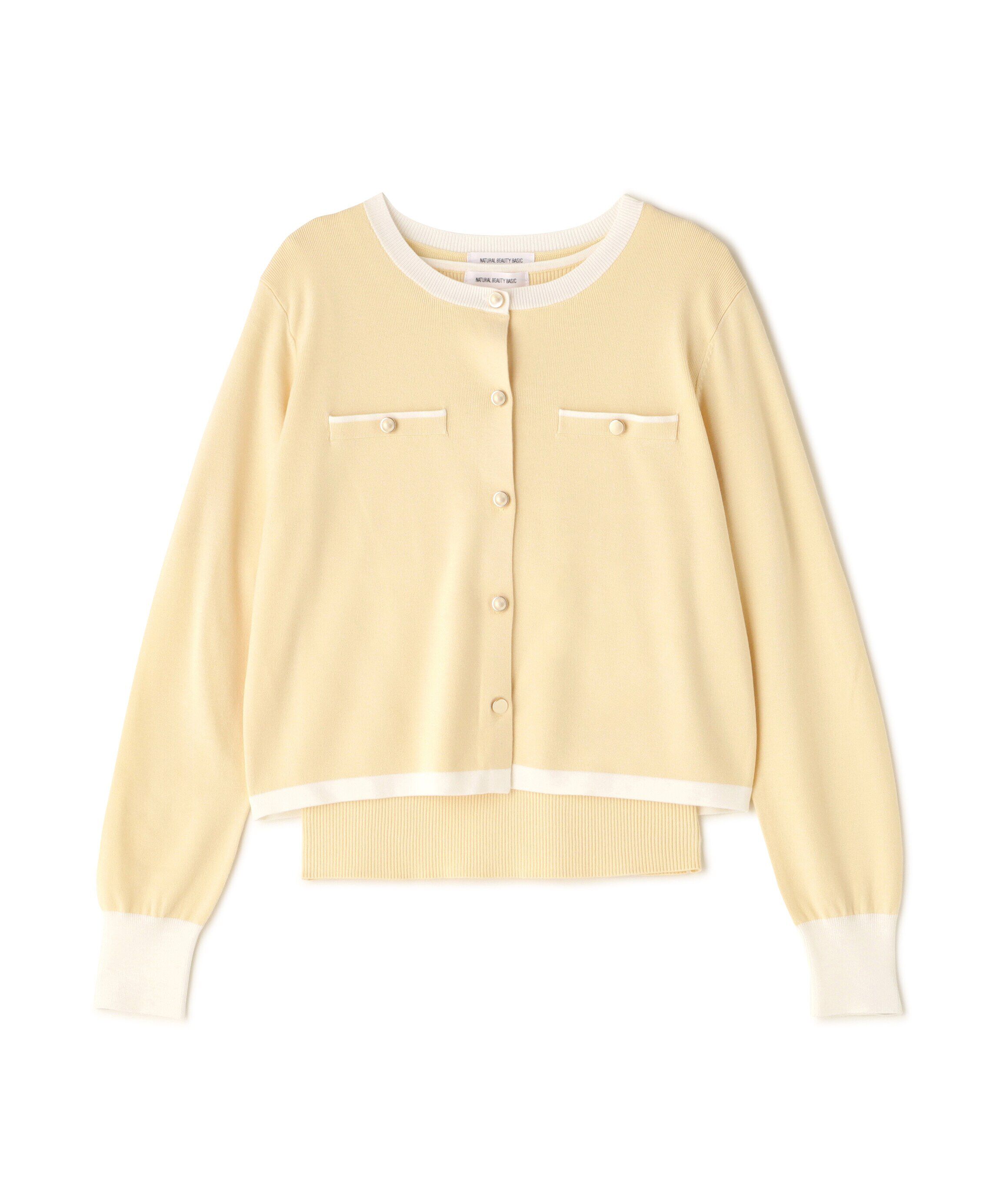  「バイカラーニットアンサンブル」|ニット・セーター|