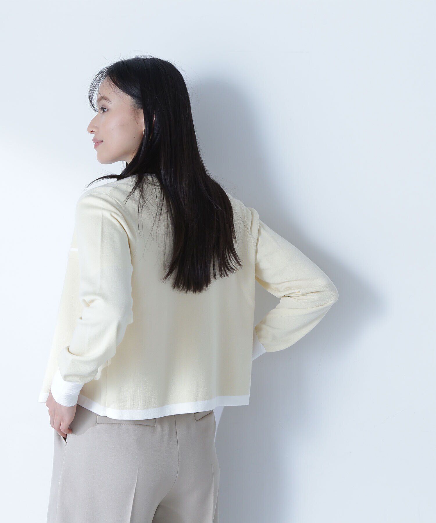  「バイカラーニットアンサンブル」|ニット・セーター|