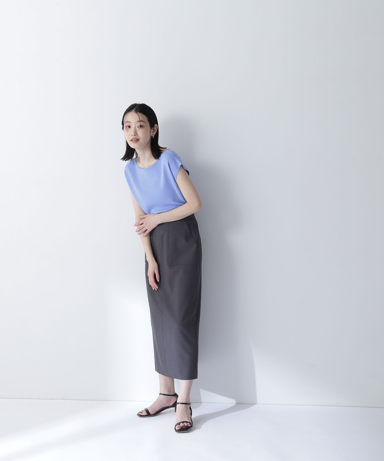  「リネンライクアウトポケットスカート」|スカート|