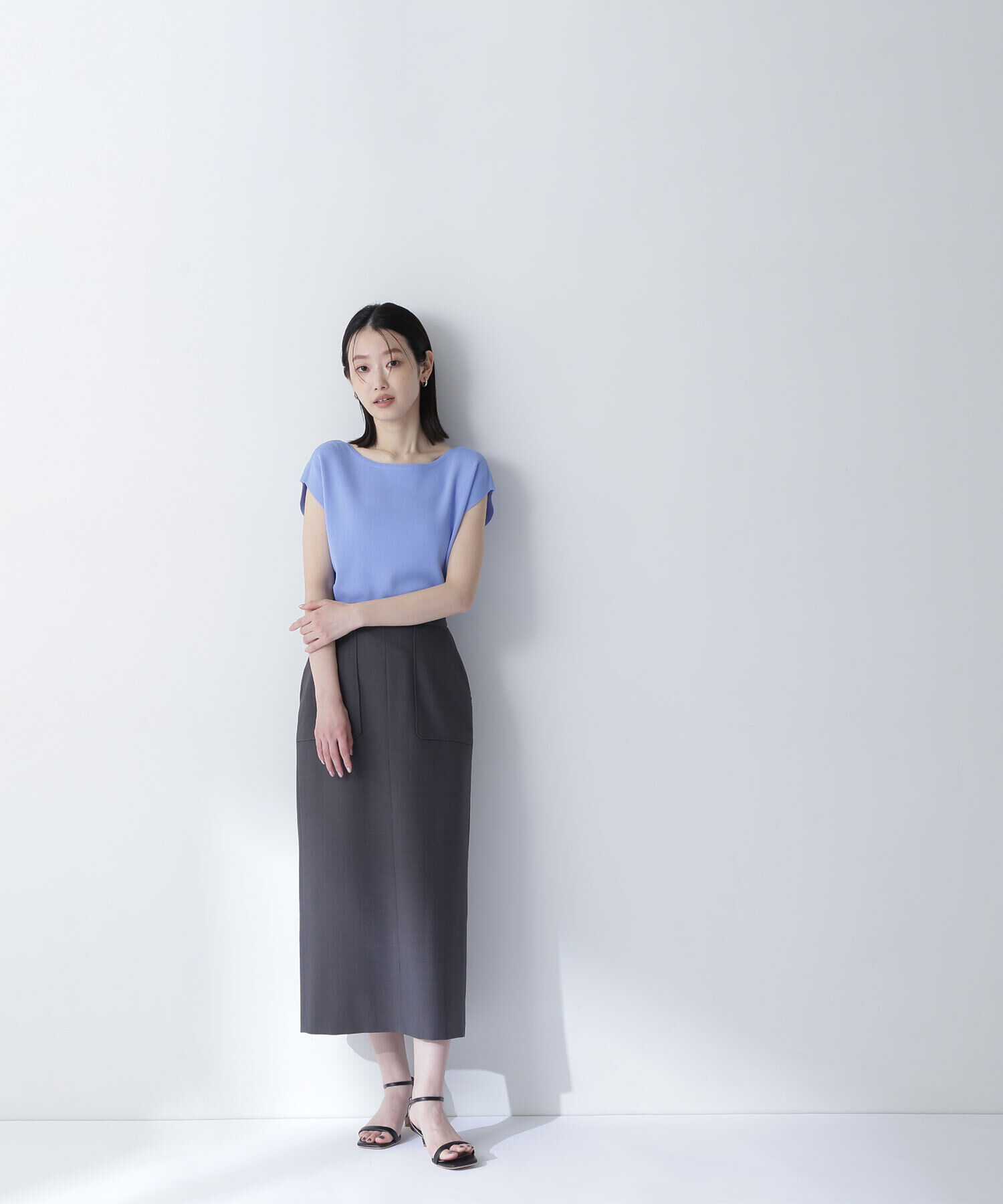  「リネンライクアウトポケットスカート」|スカート|