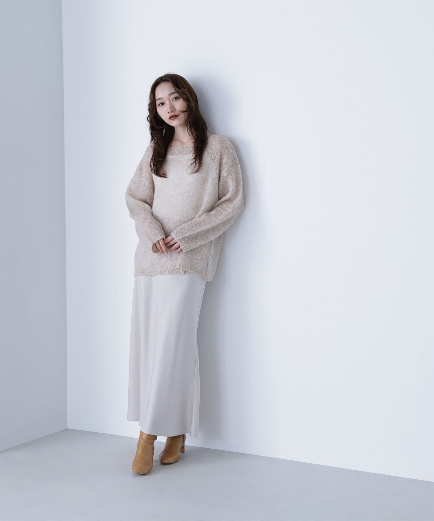  「バイアスサテンナロースカート」|スカート|