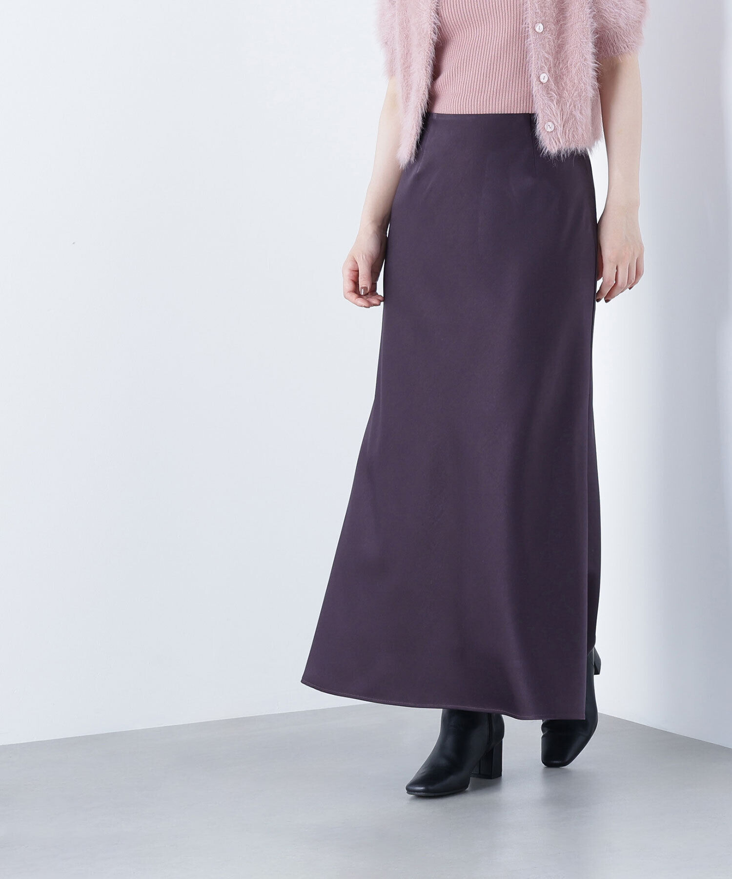  「バイアスサテンナロースカート」|スカート|