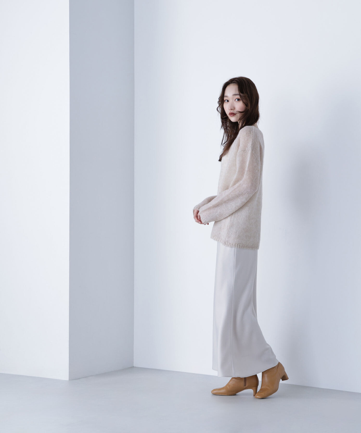  「モヘヤブレンドニット　　　　　　　」|ニット・セーター|