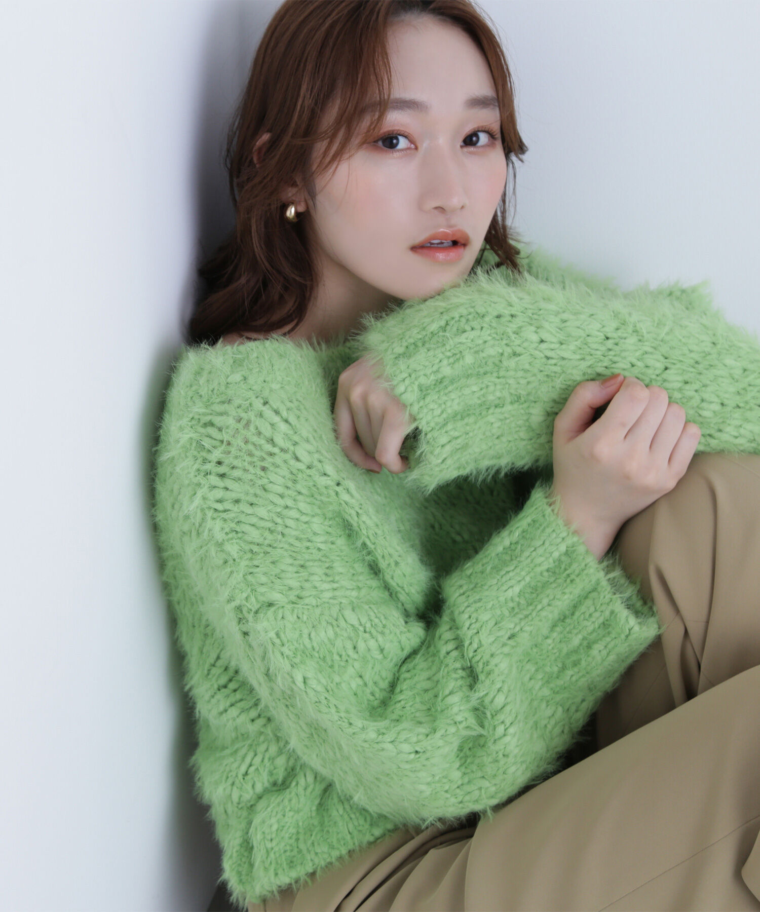  「2wayネックスラブヤーンニット」|ニット・セーター|フレッシュグ