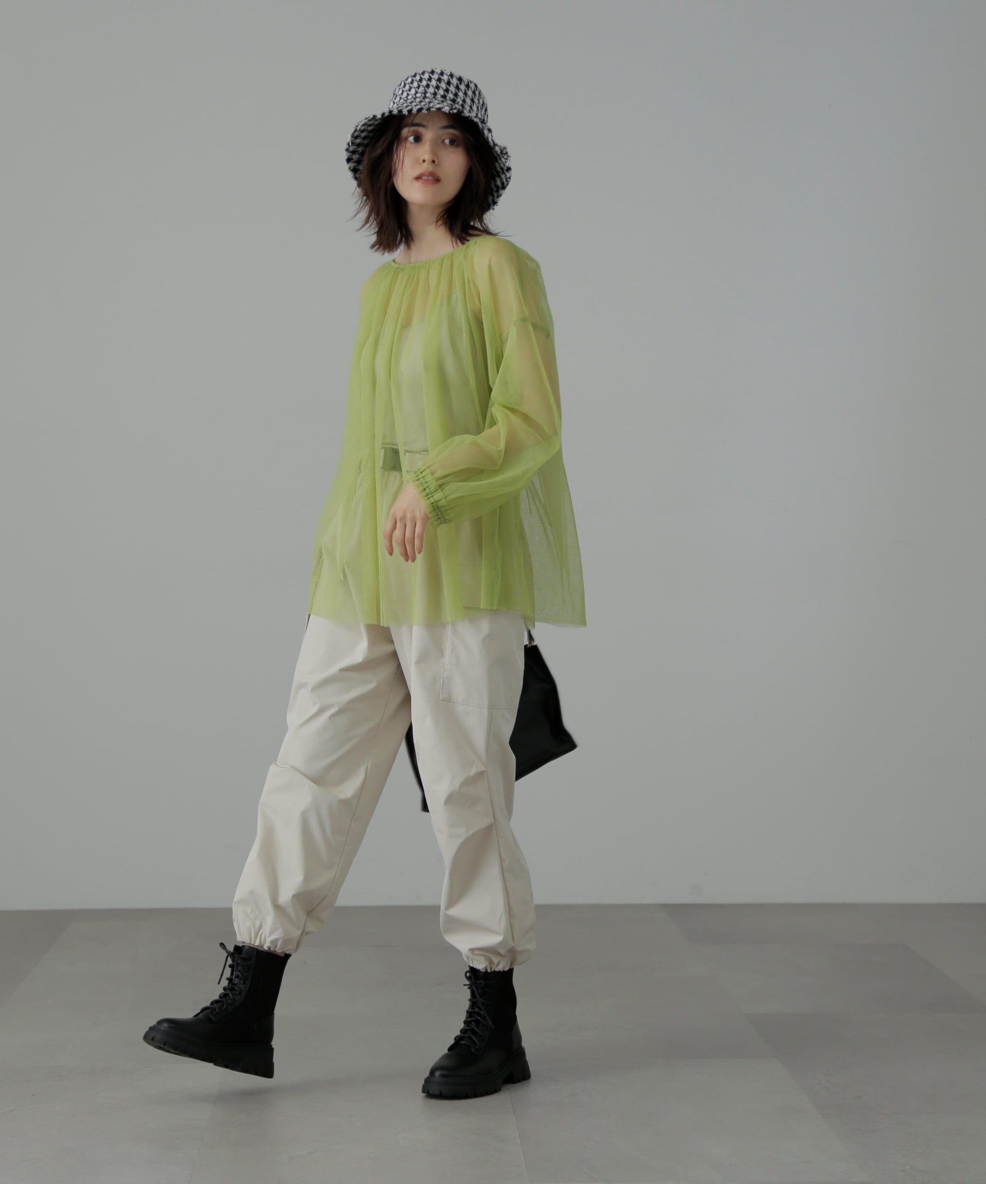  「チュール前後2Wayオーバーブラウス」|シャツ・ブラウス|