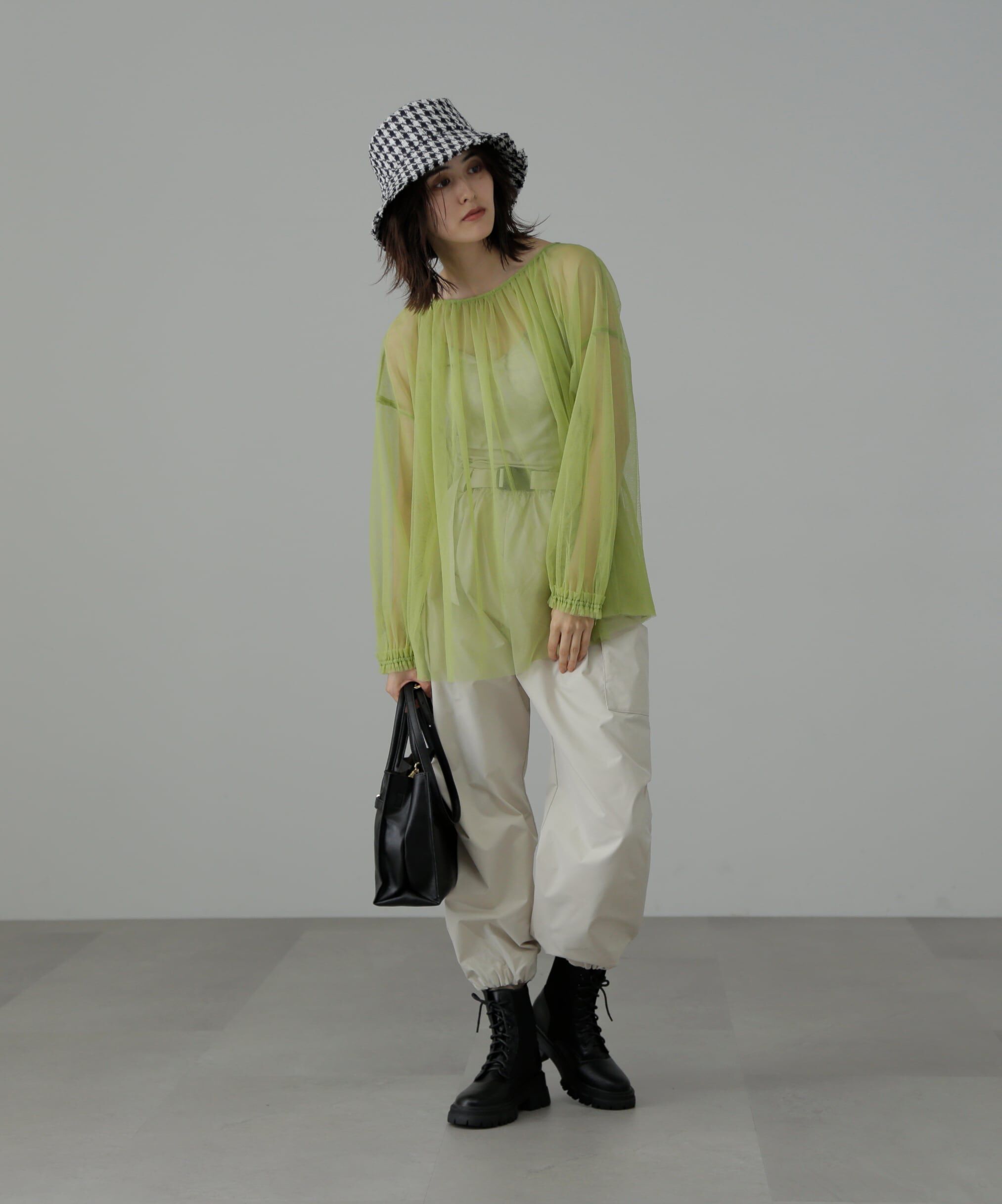  「チュール前後2Wayオーバーブラウス」|シャツ・ブラウス|