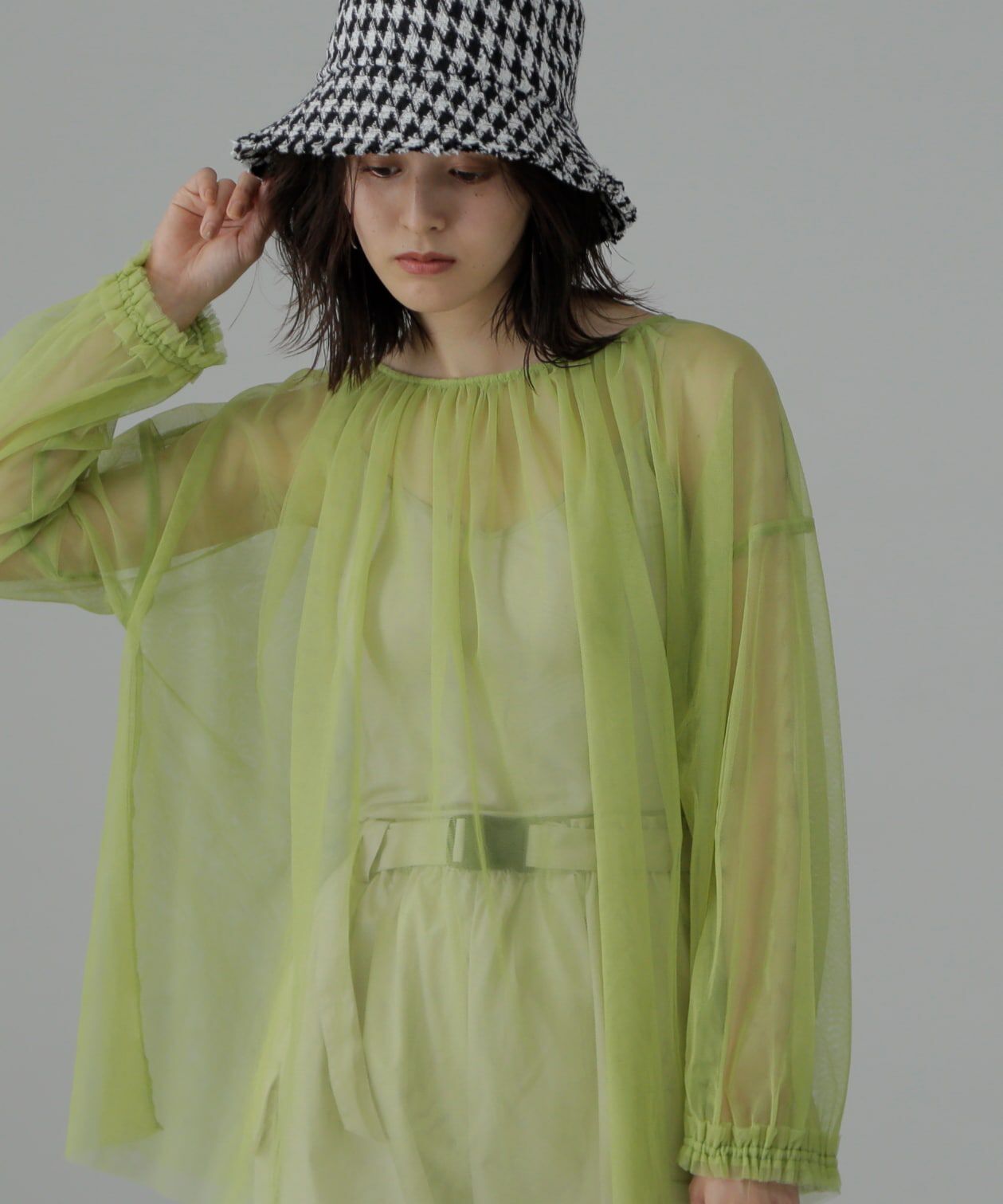  「チュール前後2Wayオーバーブラウス」|シャツ・ブラウス|