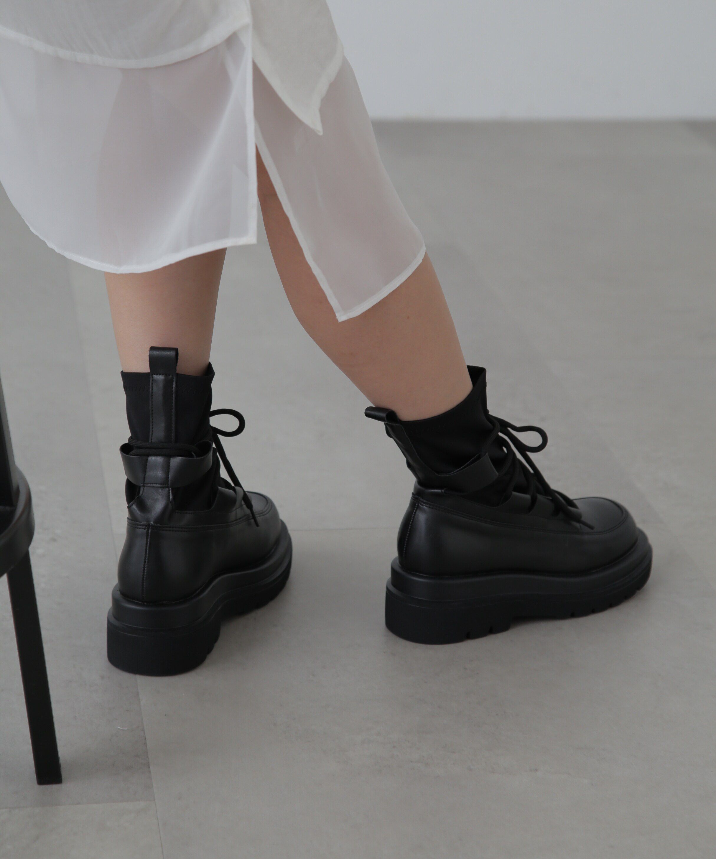  「レースアップストレッチブーツ」|その他|