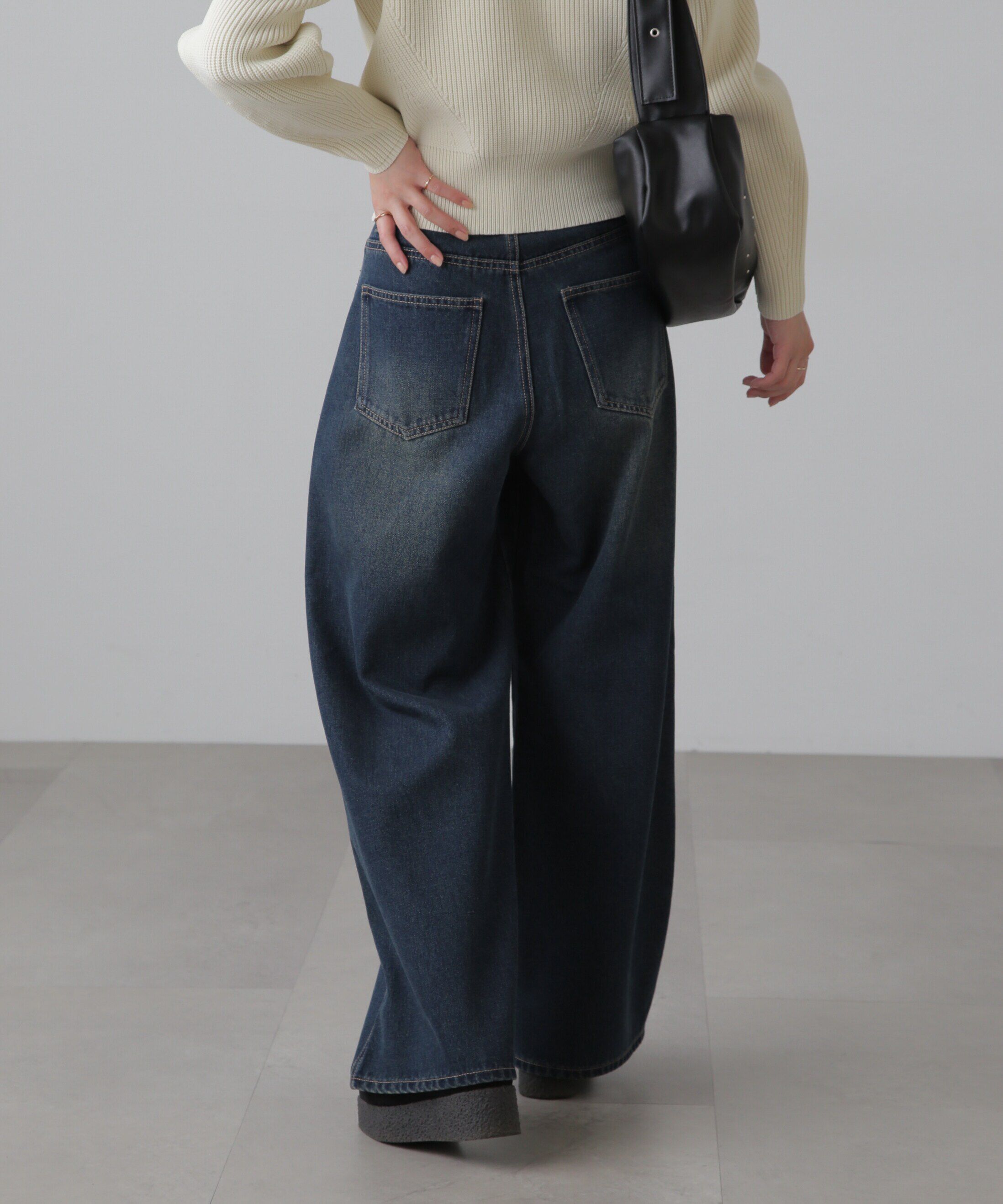  「ダブルニーワイドデニムパンツ」|その他|