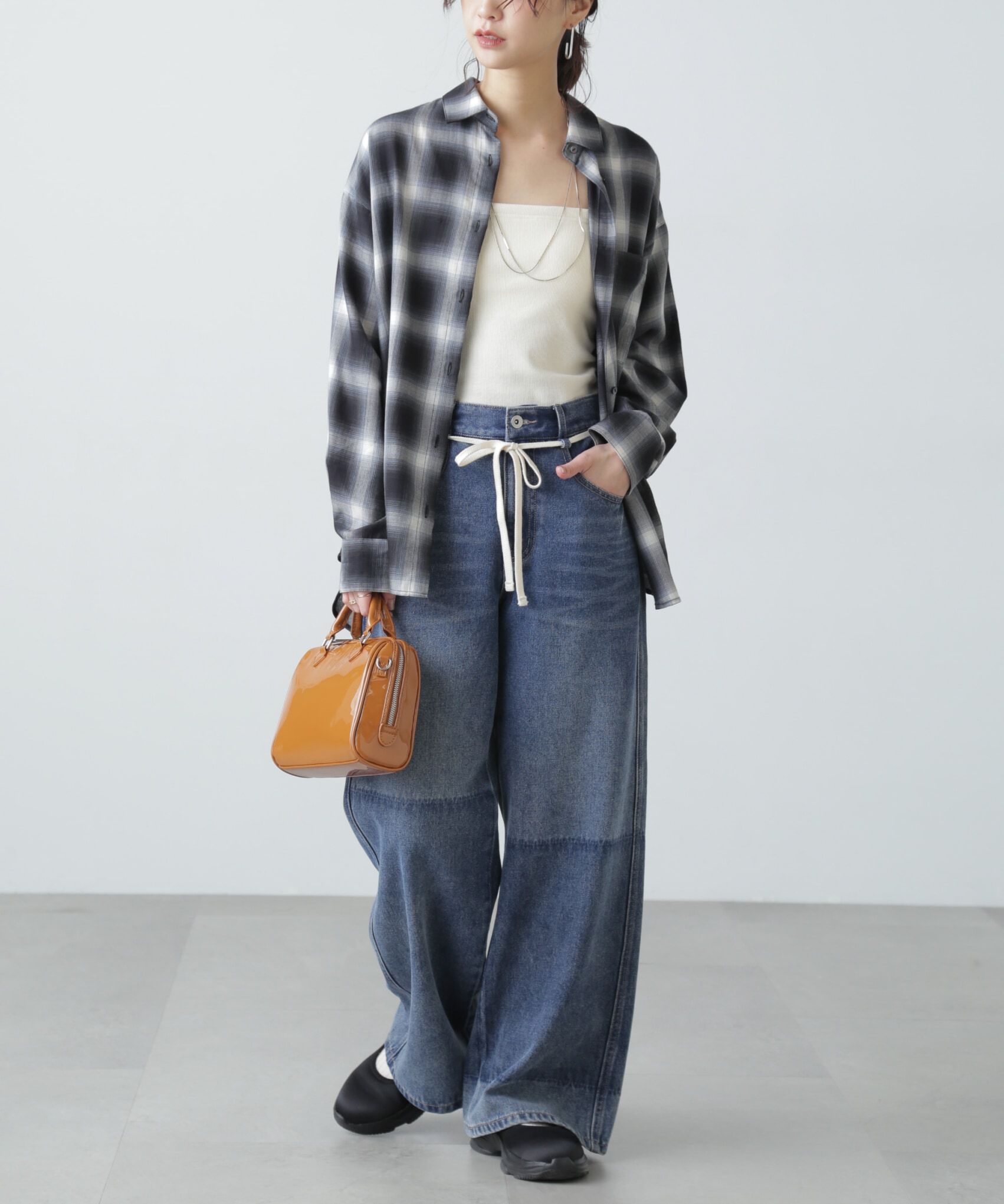  「オンブレチェックビッグシャツ」|シャツ・ブラウス|