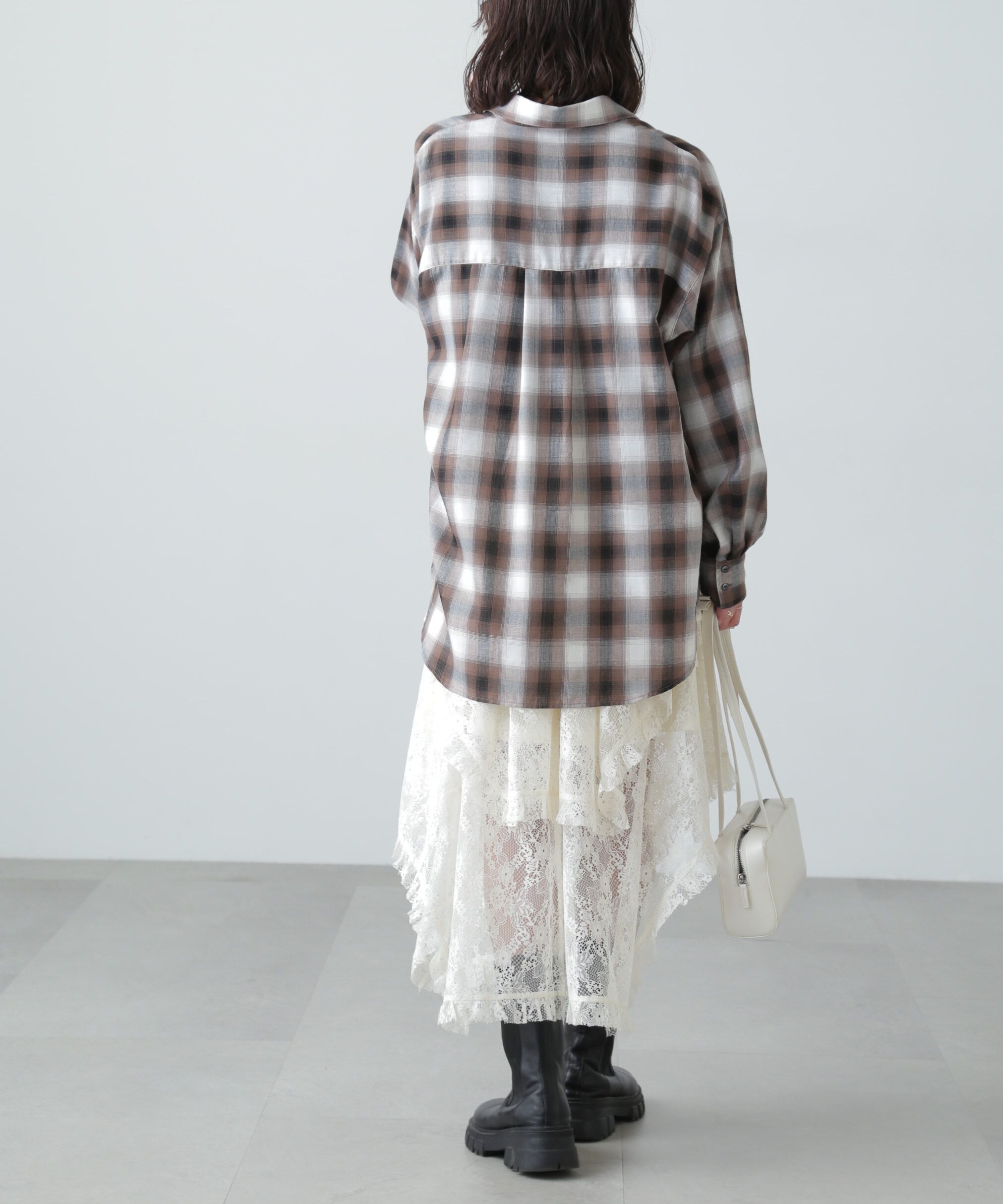  「オンブレチェックビッグシャツ」|シャツ・ブラウス|