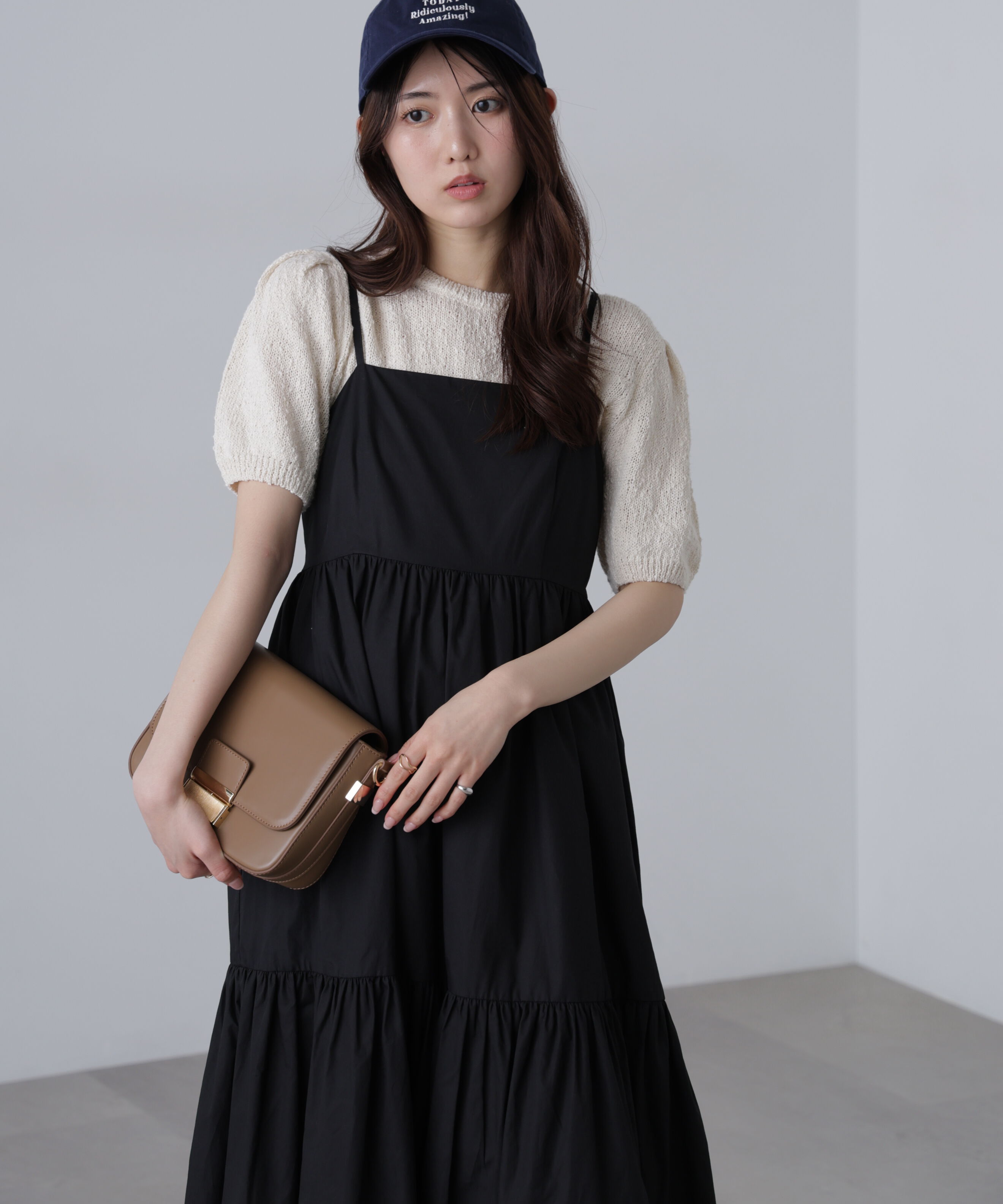  「ティアードキャミソールワンピース」|ワンピース|