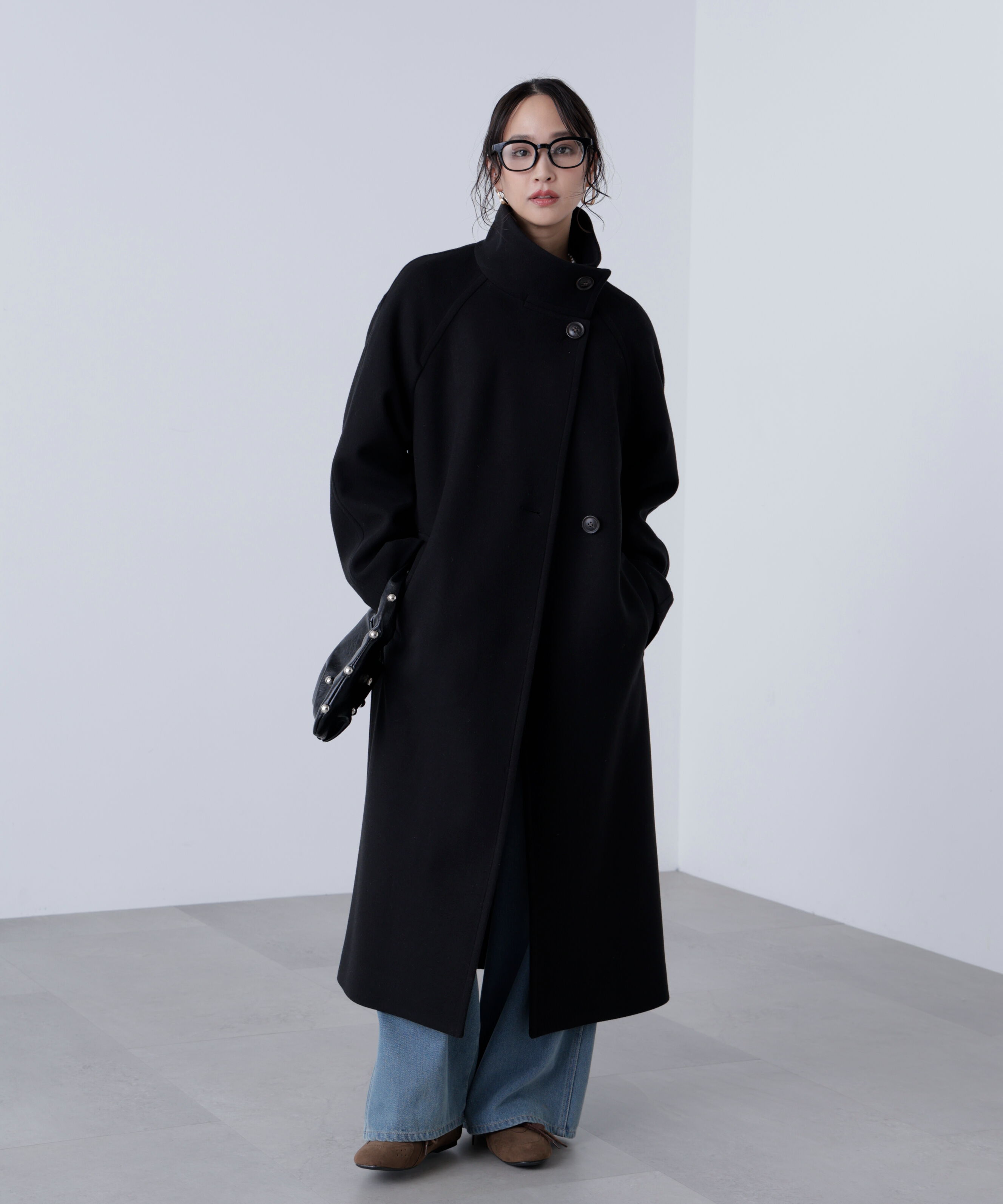  「[累計販売5000枚！選べる4色]スタンドカラーメルトンロングコート」|その他|