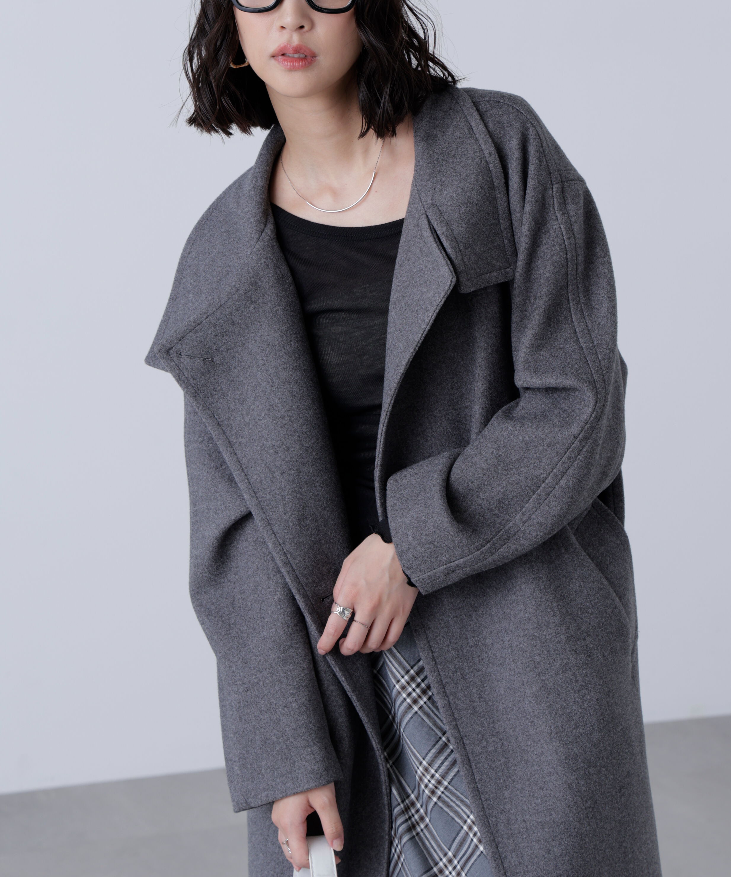  「[累計販売5000枚！選べる4色]スタンドカラーメルトンロングコート」|その他|