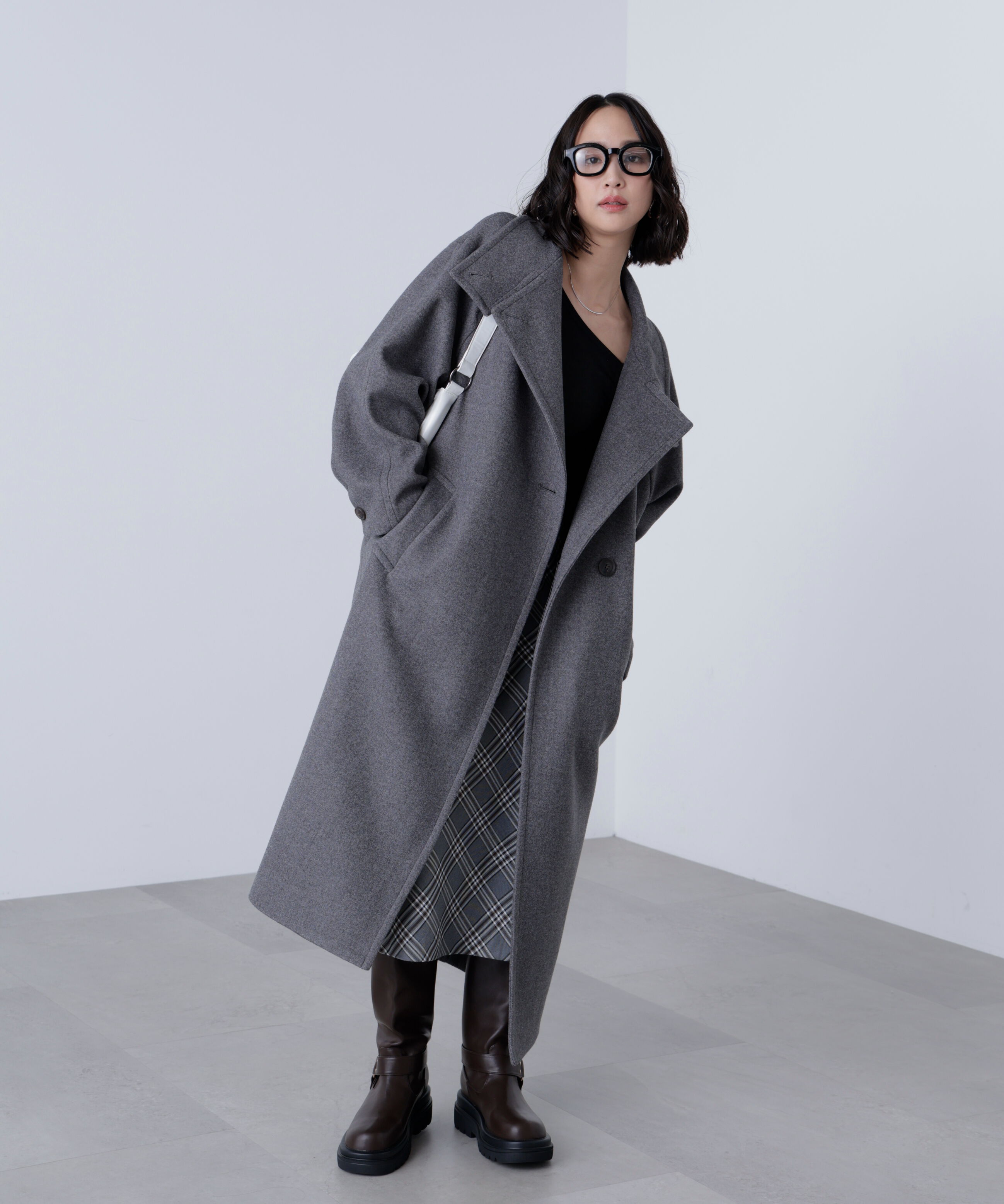  「[累計販売5000枚！選べる4色]スタンドカラーメルトンロングコート」|その他|