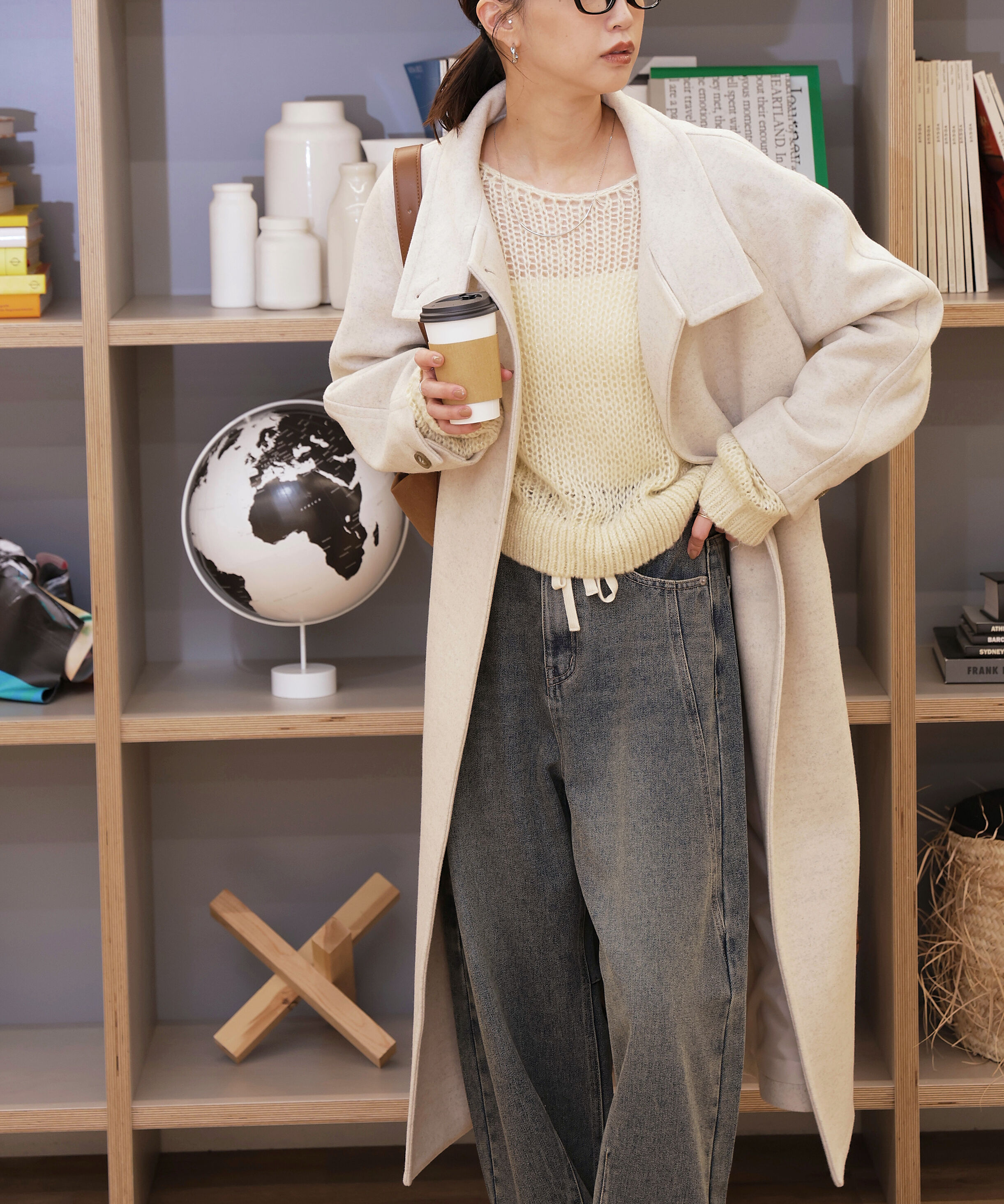  「[累計販売5000枚！選べる4色]スタンドカラーメルトンロングコート」|その他|