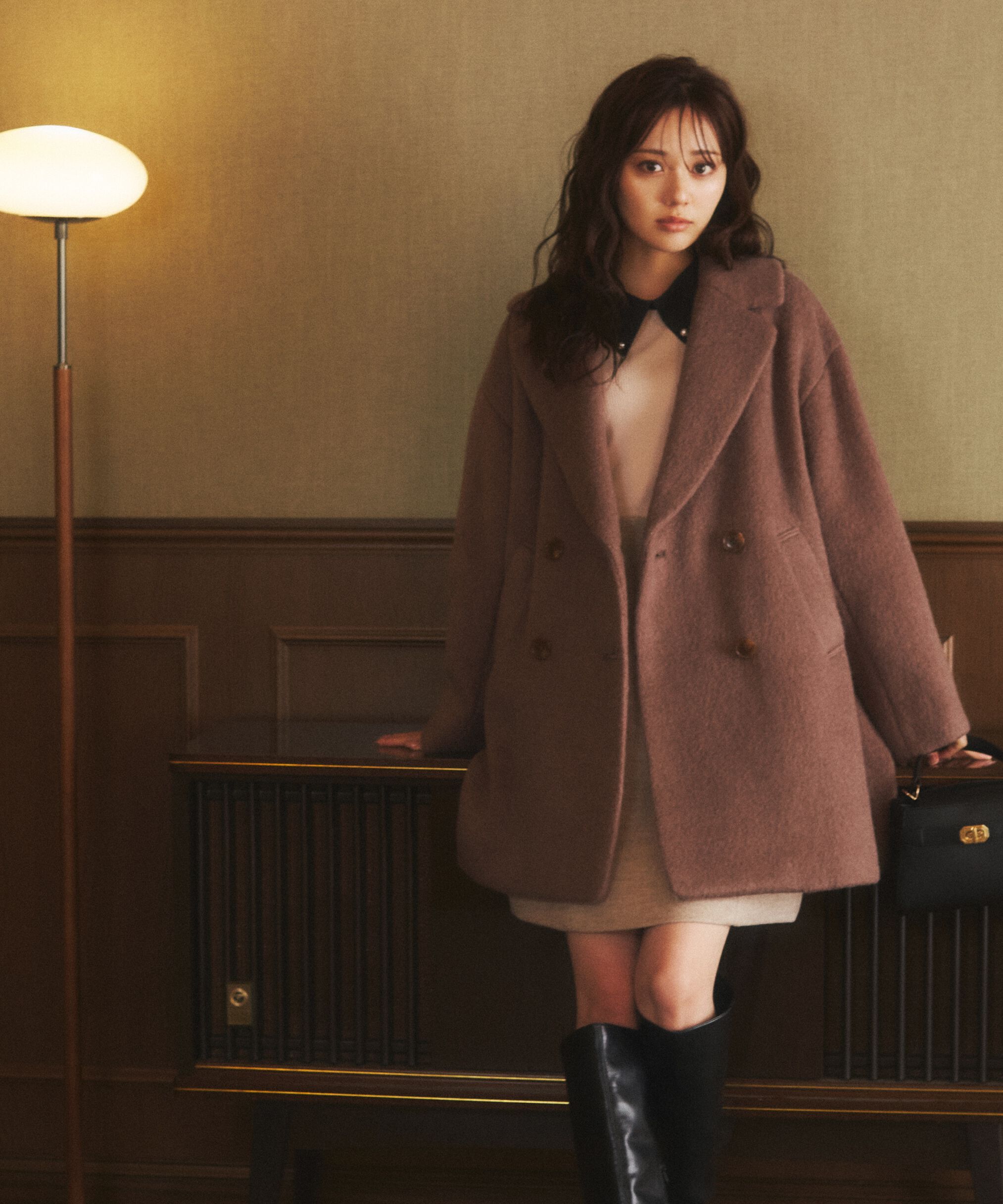 PROPORTION BODY DRESSING「ミドル丈シャギーコート　24AW」|その他|ブラウン