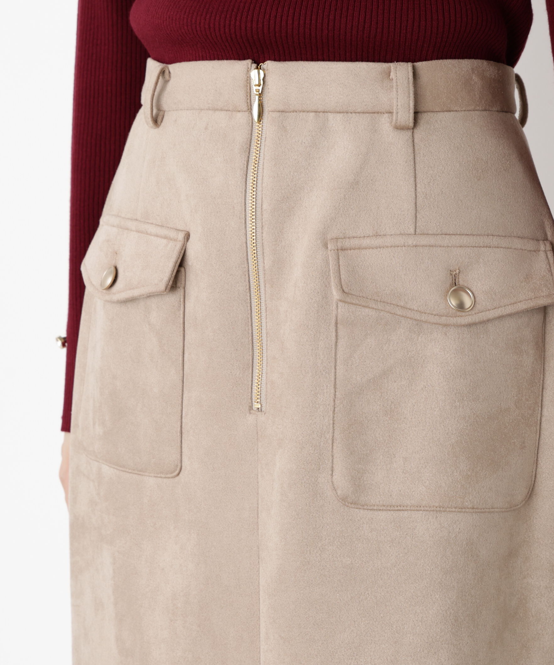 PROPORTION BODY DRESSING「ダンボールフェイクスエードタイトスカート 25AW」|スカート|