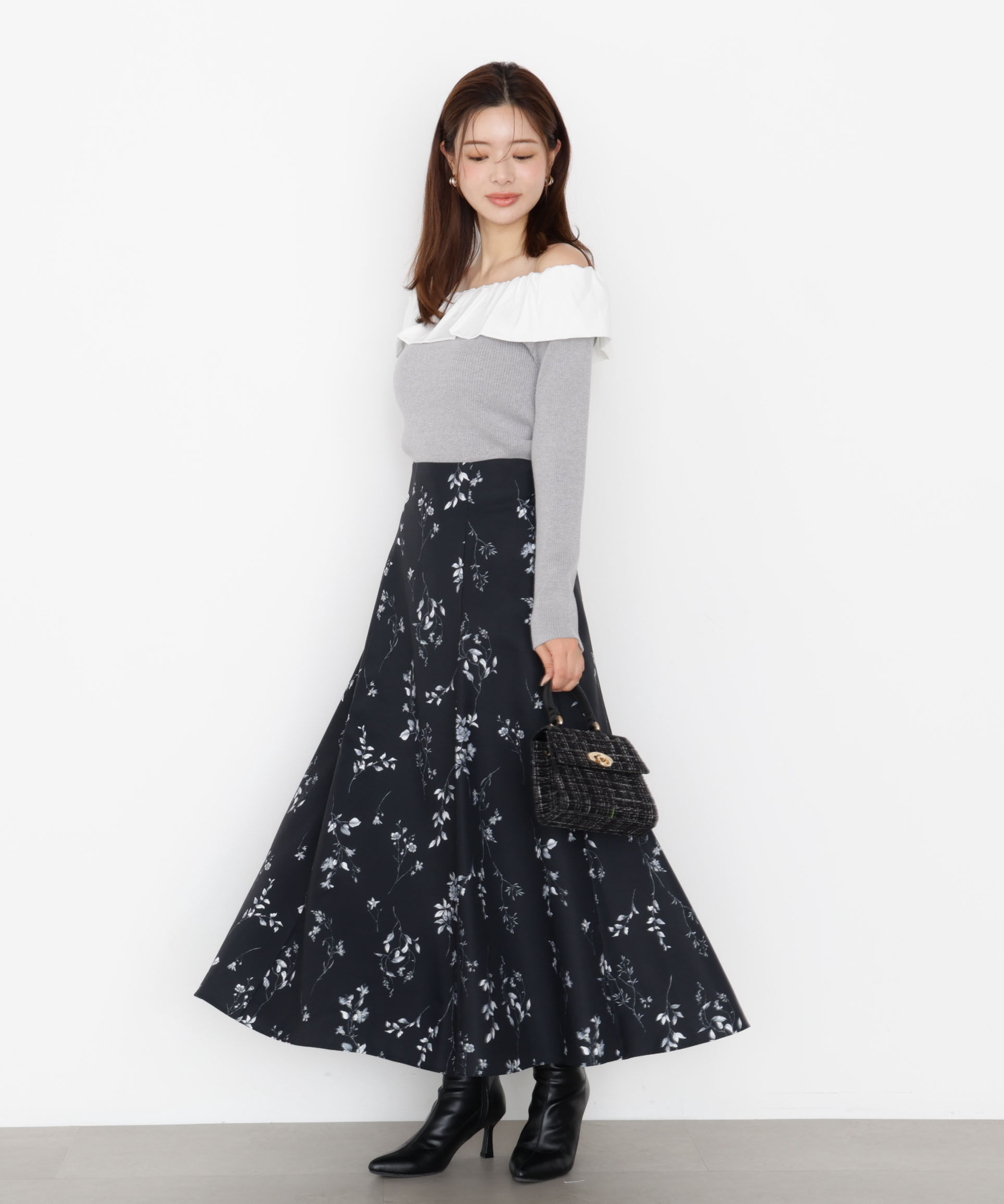 PROPORTION BODY DRESSING「フリルオフショル2wayニット 25AW」|ニット・セーター|