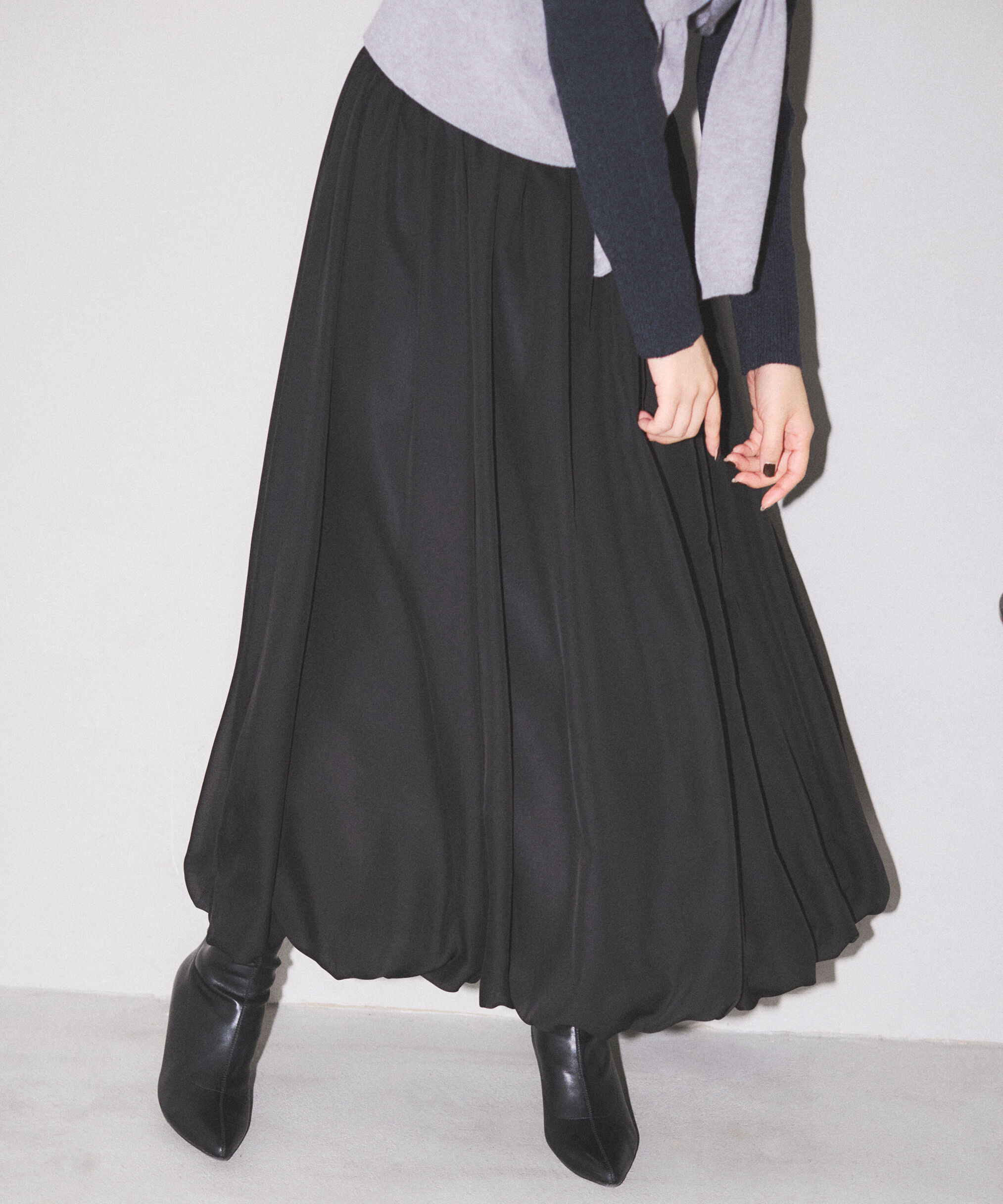 PROPORTION BODY DRESSING「＜ウォッシャブル＞バルーンスカート」|スカート|ブラック