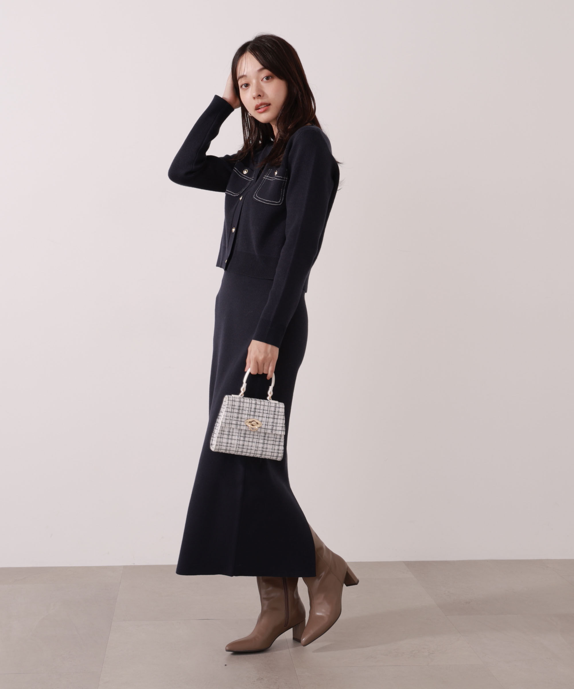 PROPORTION BODY DRESSING「ステッチニットSETUP 25AW」|ワンピース|